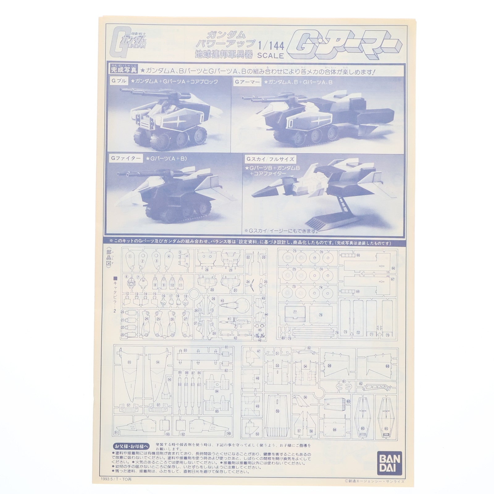 【中古即納】[PTM] 1/144 Gアーマー 機動戦士ガンダム プラモデル(0008713) バンダイ(19810930)