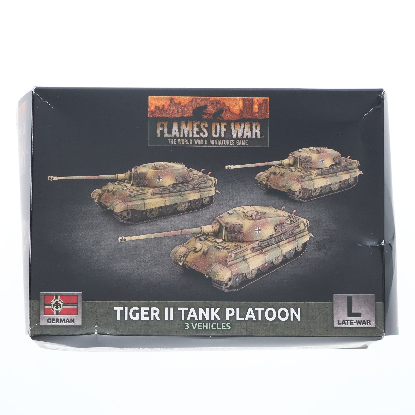 【中古即納】[PTM] Flames of War(フレイムズ・オブ・ウォー) 1/100 German: Tiger II(ティーガーII) Tank Platoon(3両セット) プラモデル(GBX178) Battlefront Miniatures(20220731)