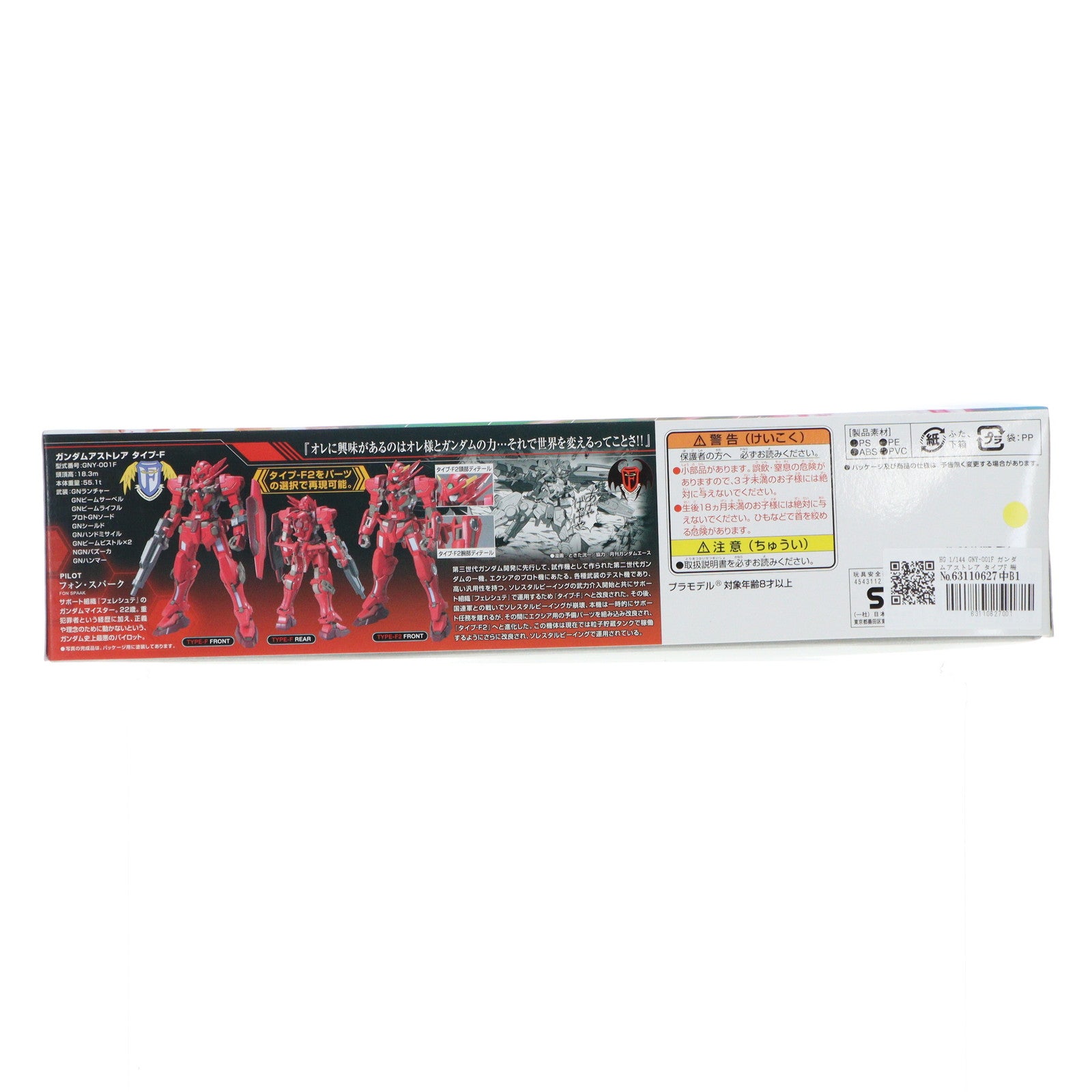【中古即納】[PTM] HG 1/144 GNY-001F ガンダムアストレア タイプF 機動戦士ガンダム00F(ダブルオーエフ) プラモデル(0162363) バンダイ(20180531)