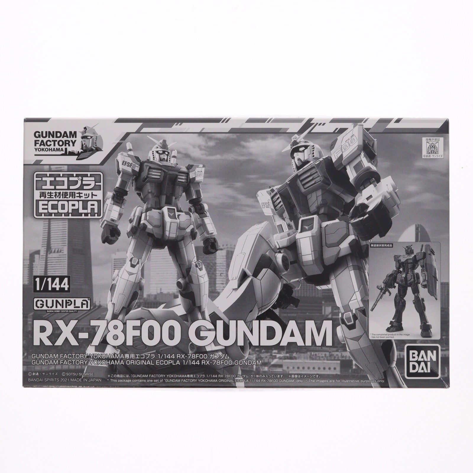 【中古即納】[PTM] GUNDAM FACTORY YOKOHAMA専用 エコプラ 1/144 RX-78F00 GUNDAM 機動戦士ガンダム プラモデル(5061930) バンダイスピリッツ(20210424)