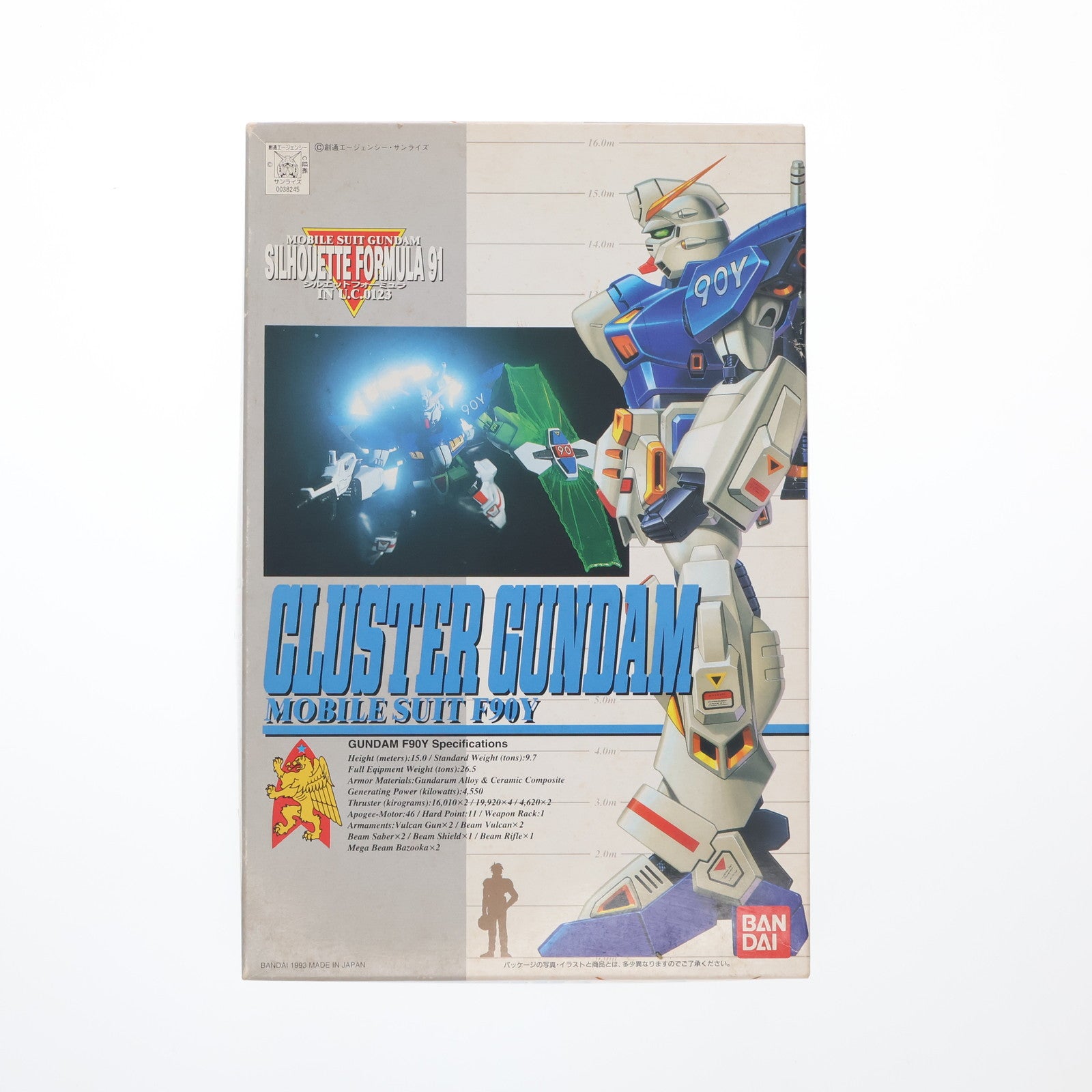 【中古即納】[PTM] 1/100 F90Y クラスターガンダム 機動戦士ガンダム シルエットフォーミュラ 91 IN U.C.0123 プラモデル(0038245) バンダイ(20180228)