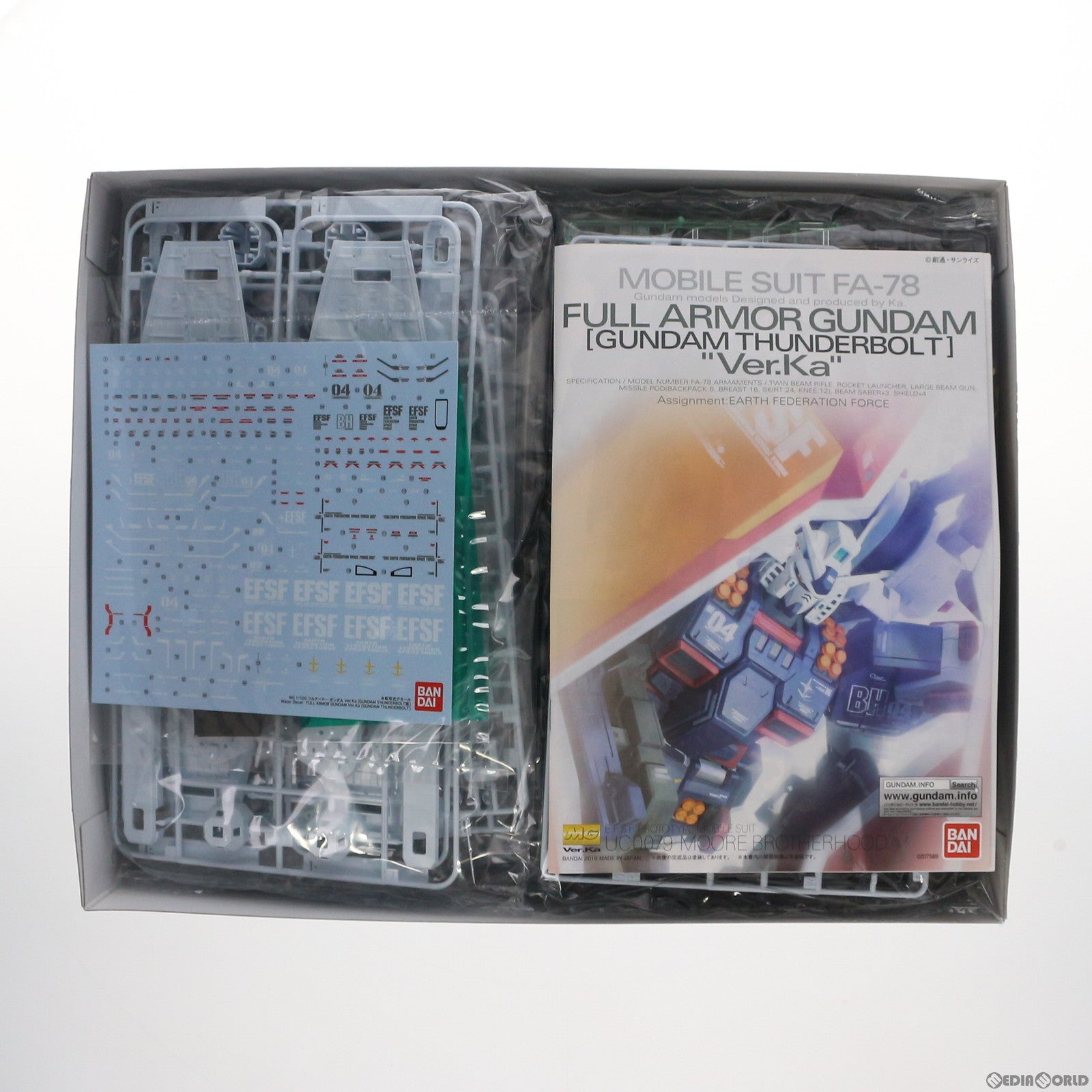 【中古即納】[PTM] MG 1/100 FA-78 フルアーマー・ガンダム Ver.Ka(GUNDAM THUNDERBOLT Ver.) 機動戦士ガンダム サンダーボルト プラモデル(0207589) バンダイ(20160731)