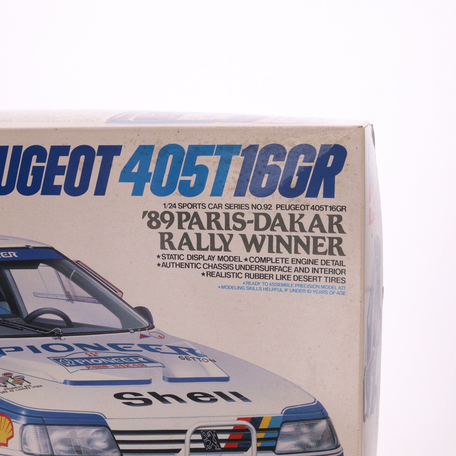 【中古即納】[PTM] スポーツカーシリーズ No.92 1/24 プジョー405T16GR(1989年パリ・ダカール優勝車) ディスプレイモデル プラモデル(24092) タミヤ(19901231)