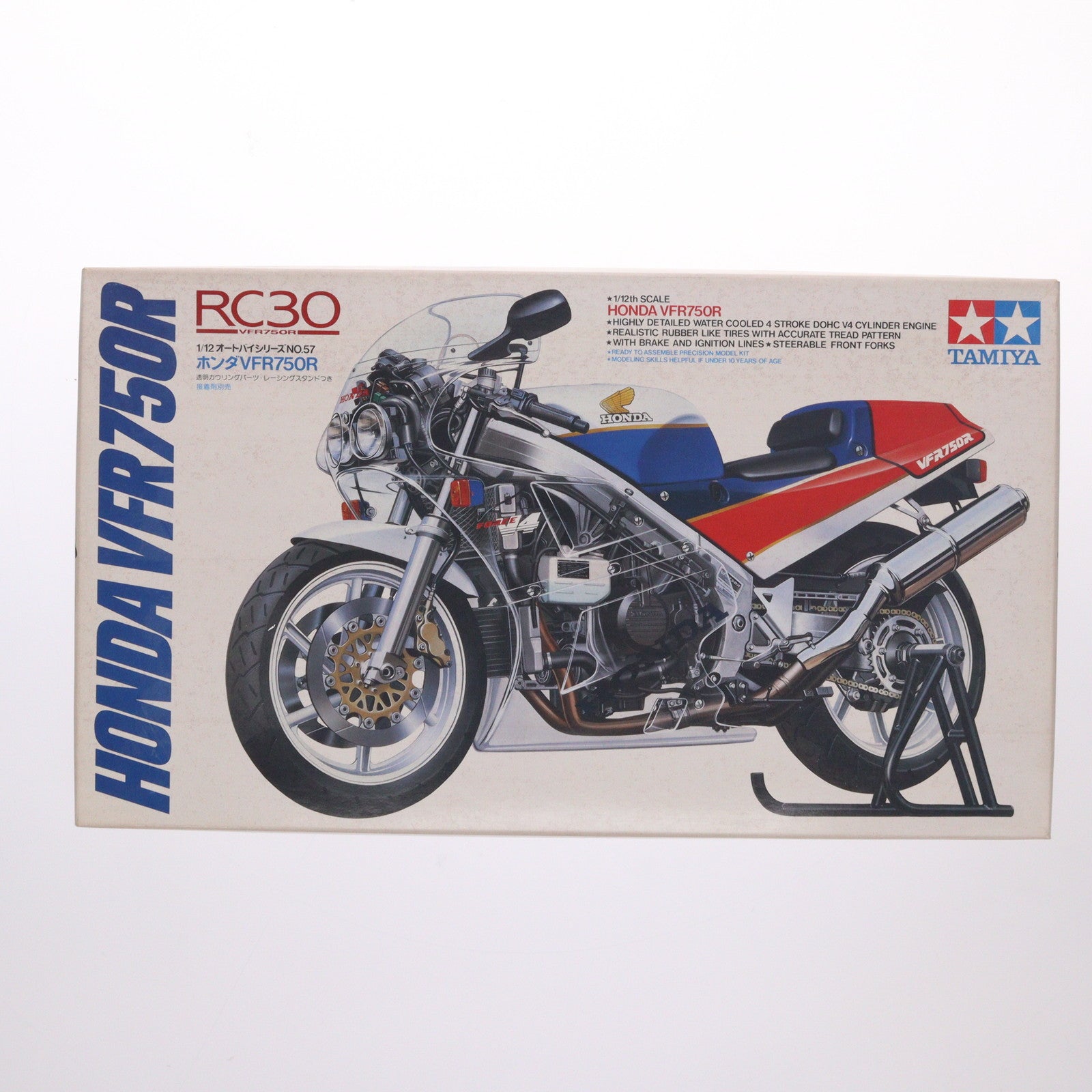【中古即納】[PTM] オートバイシリーズ No.57 1/12 ホンダ VFR750R ディスプレイモデル プラモデル(14057) タミヤ(19991231)