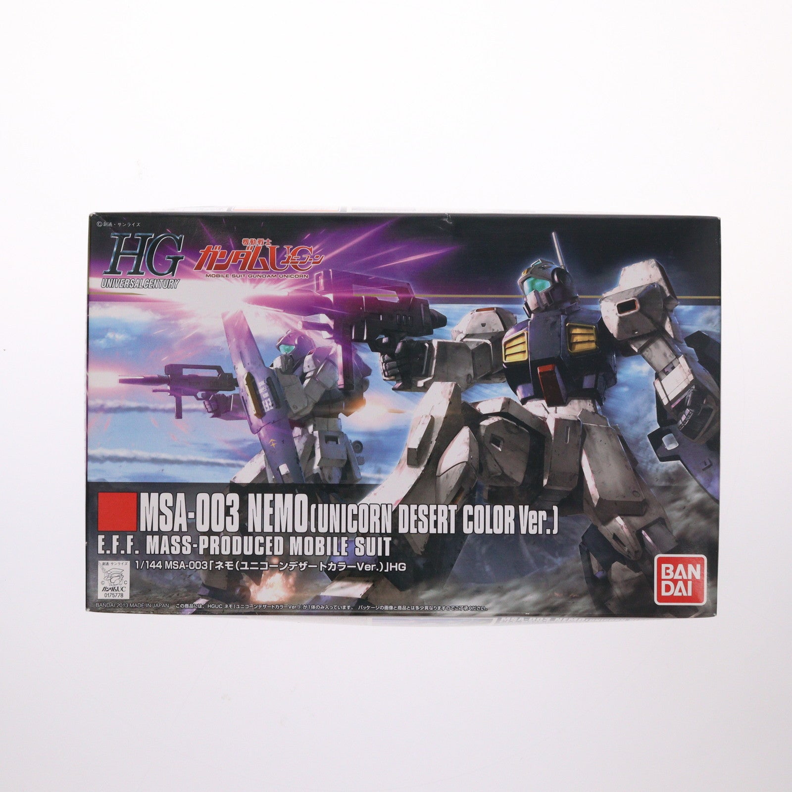 【中古即納】[PTM] HGUC 1/144 ネモ(ユニコーンデザートカラーVer.) 機動戦士ガンダムUC(ユニコーン) プラモデル バンダイ(20190731)