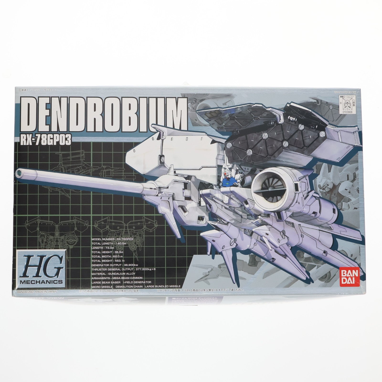 【中古即納】[PTM] HGM 1/550 RX-78GP03 デンドロビウム 機動戦士ガンダム0083 STARDUST MEMORY(スターダストメモリー) プラモデル(0103908) バンダイ(20181024)