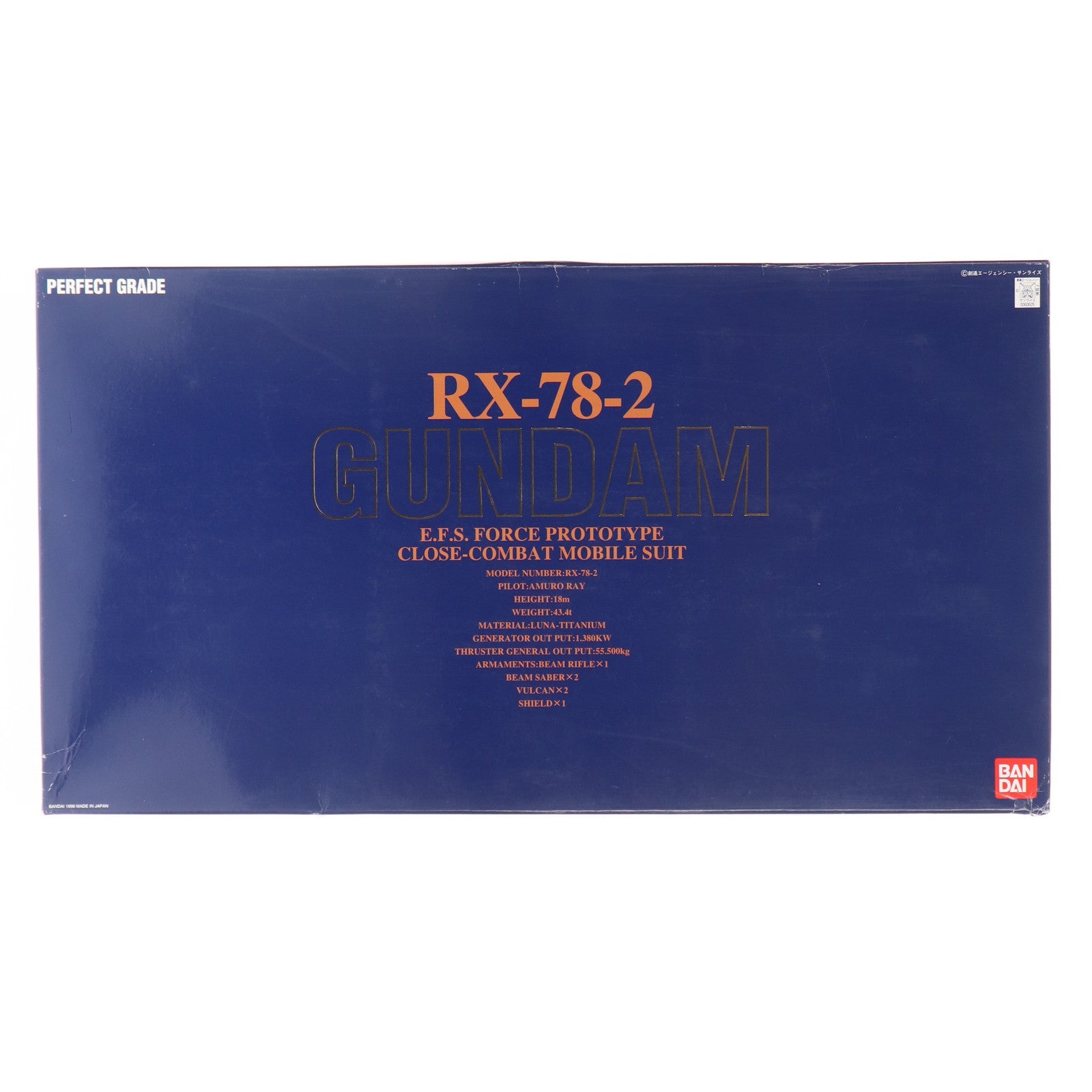 【中古即納】[PTM] PG 1/60 RX-78-2 ガンダム 機動戦士ガンダム プラモデル(0060625) バンダイ(19981009)