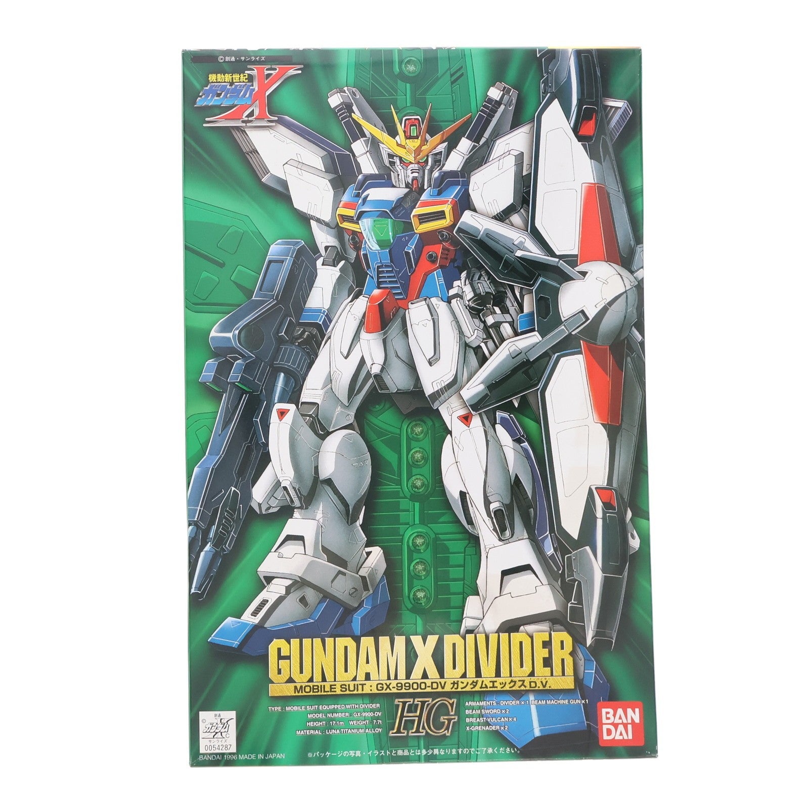 【中古即納】[PTM] HG 1/100 GX-9900-DV ガンダムエックス ディバイダー 機動新世紀ガンダムX プラモデル(0054287) バンダイ(20180221)