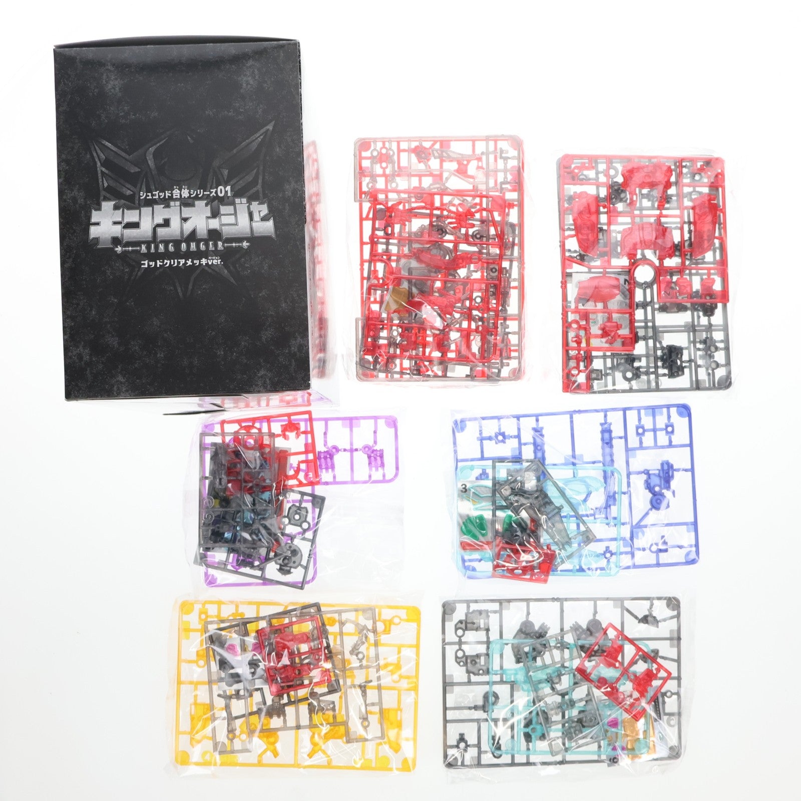 【中古即納】[PTM] (食玩) プレミアムバンダイ限定 ミニプラ シュゴッド合体シリーズPB ゴッドキングオージャー ゴッドクリアメッキver. 王様戦隊キングオージャー プラモデル バンダイ(20241231)