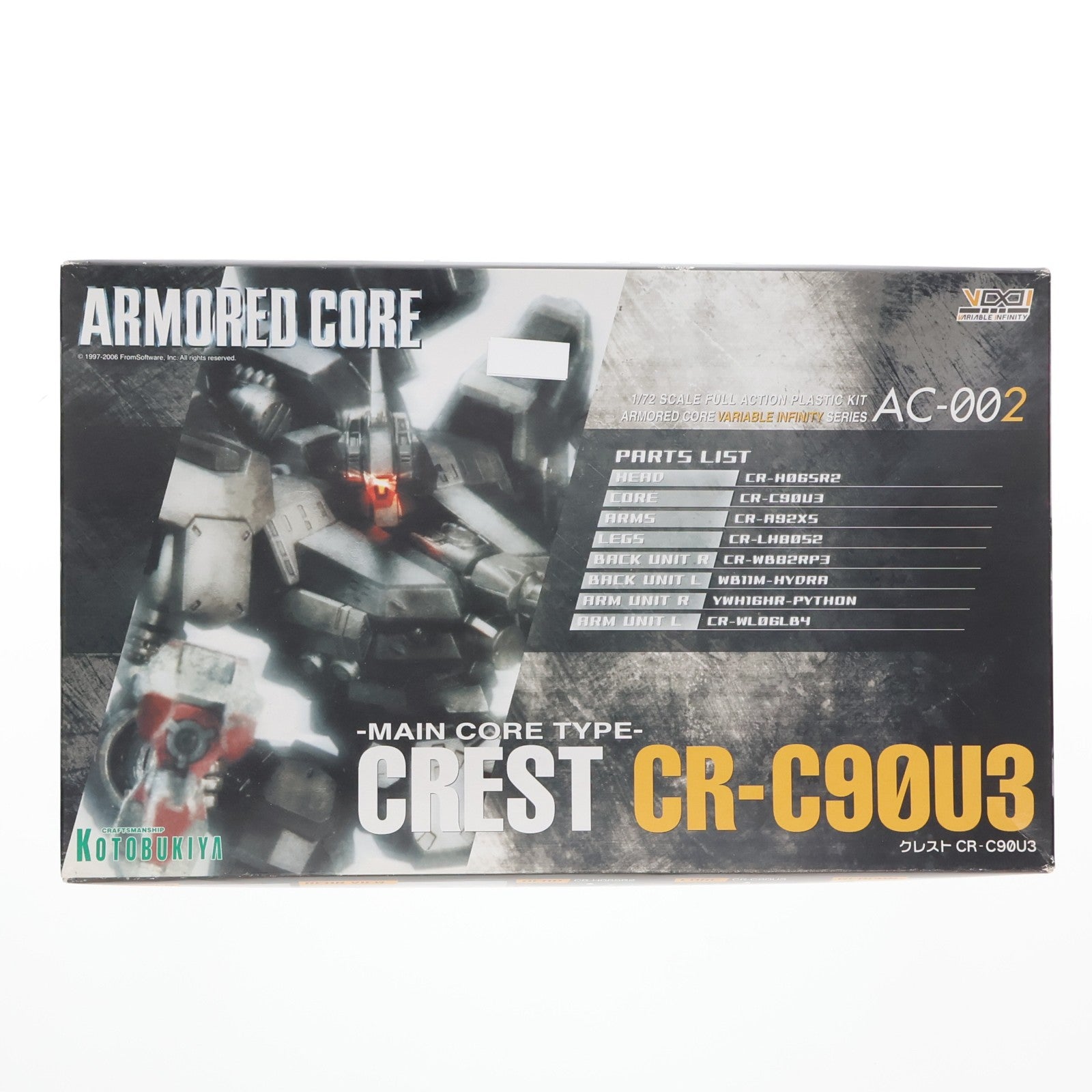 【中古即納】[PTM] V.I.シリーズ 1/72 クレスト CR-C90U3 ARMORED CORE(アーマードコア) プラモデル(VI-02) コトブキヤ(20060625)