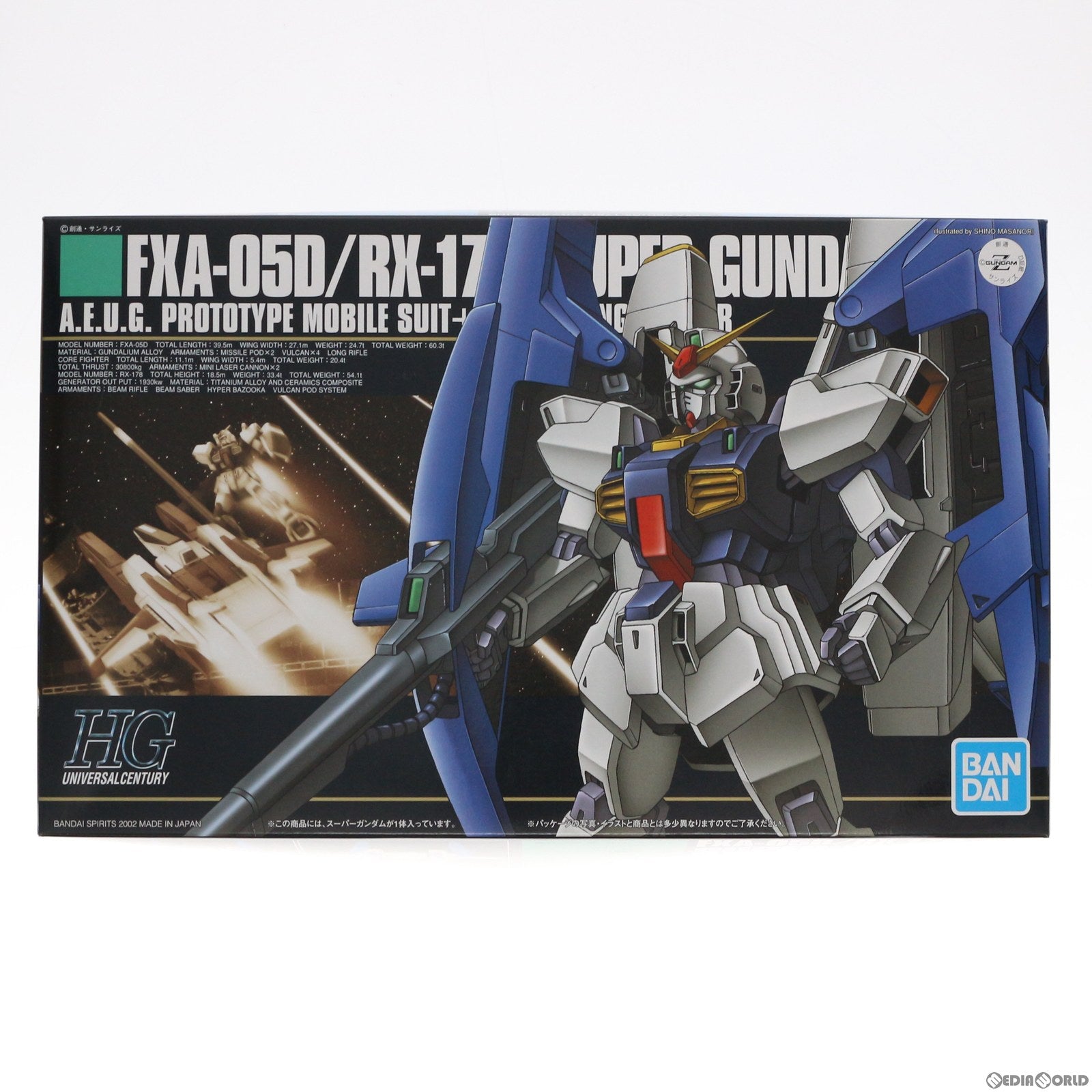 【中古即納】[PTM] (再販) HGUC 1/144 FXA-05D/RX-178 スーパーガンダム 機動戦士Zガンダム プラモデル バンダイスピリッツ(20250730)