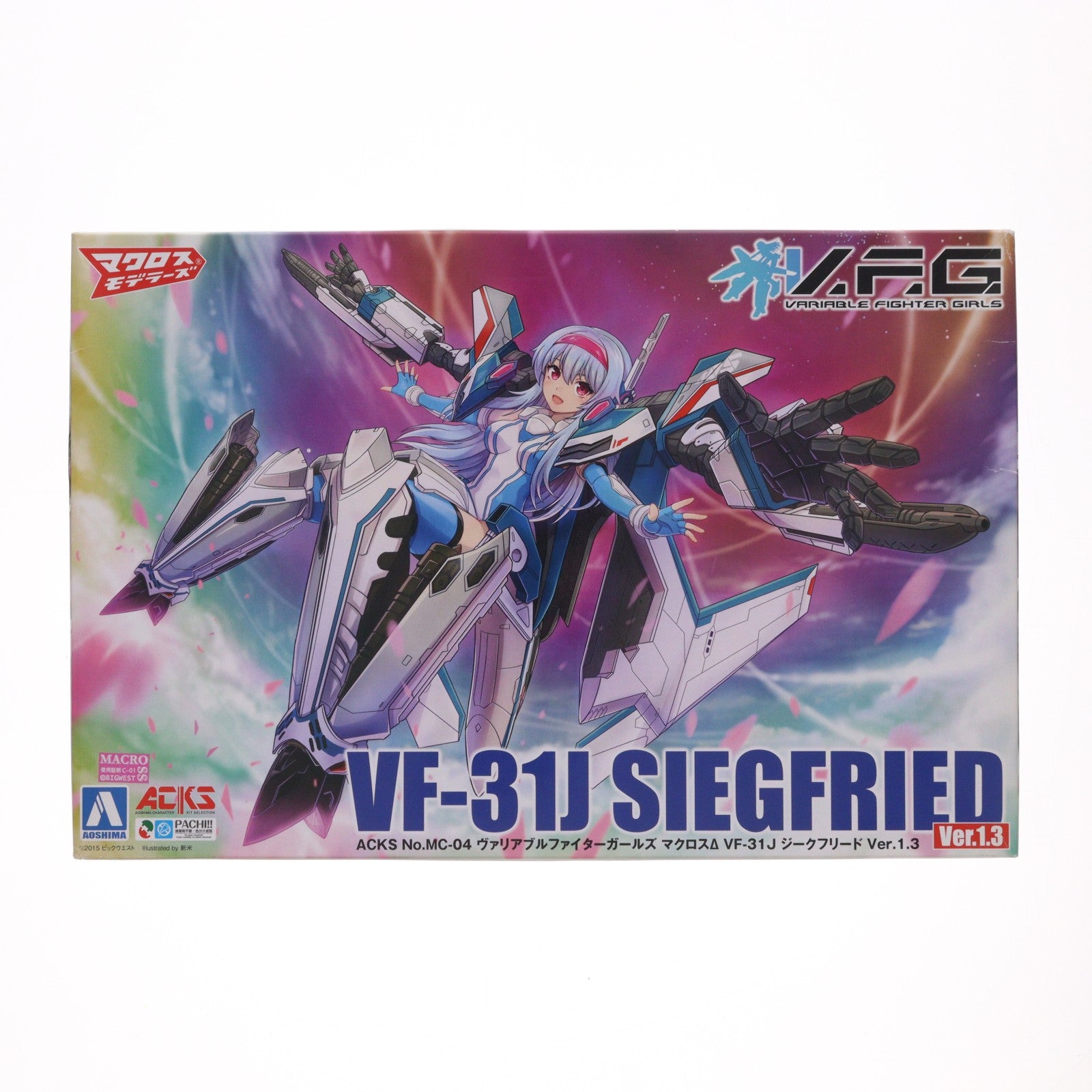 【中古即納】[PTM] ACKS MC-04 V.F.G. VF-31J ジークフリード Ver.1.3 マクロスΔ(デルタ) プラモデル アオシマ(20181124)