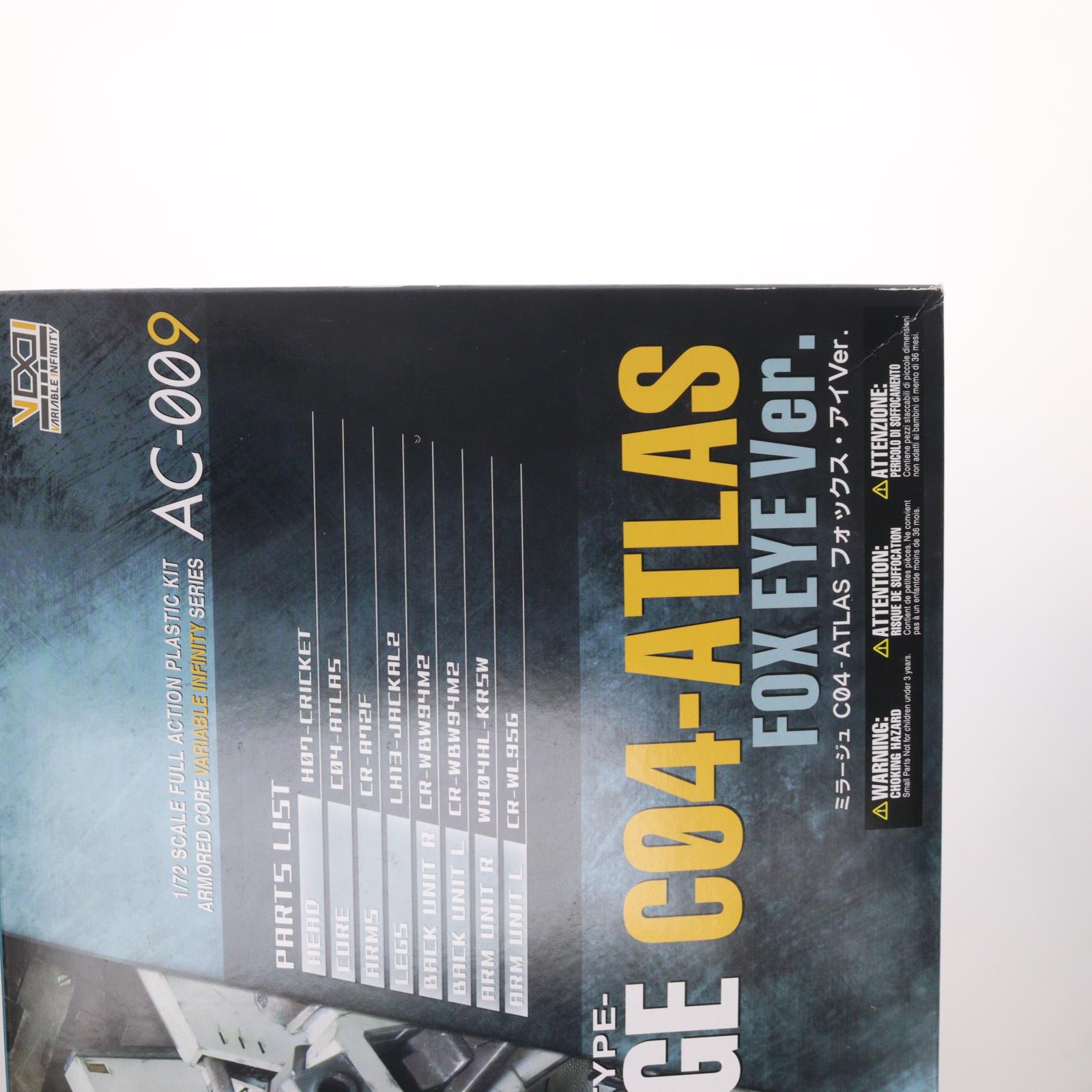 【中古即納】[PTM] 1/72 ミラージュ C04-ATLAS フォックス・アイVer. ARMORED CORE(アーマード・コア) プラモデル コトブキヤ(20071130)