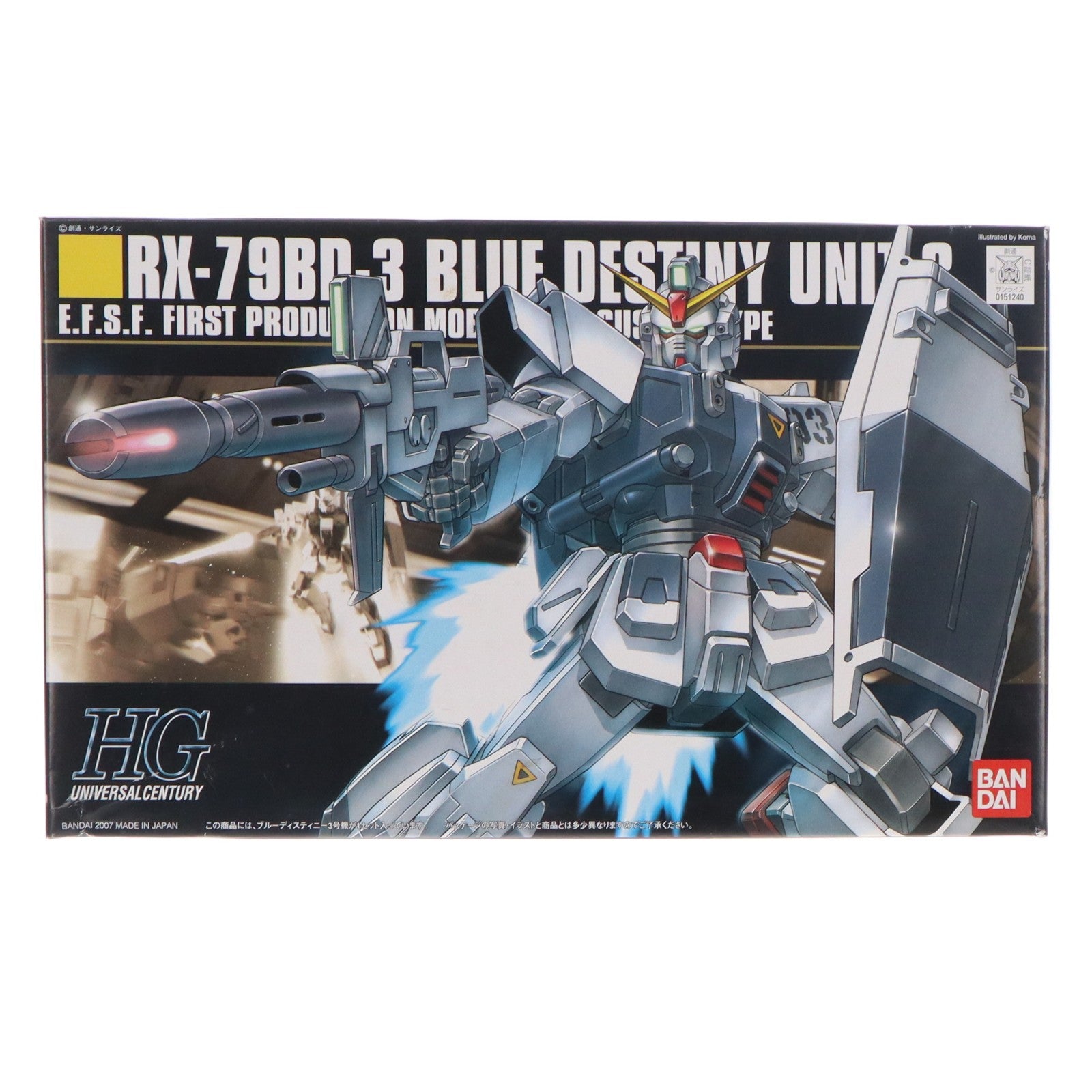 【中古即納】[PTM] HGUC 1/144 RX-79BD-3 ブルーディスティニー 3号機 機動戦士ガンダム外伝 THE BLUE DESTINY プラモデル(0151240) バンダイ(20070930)