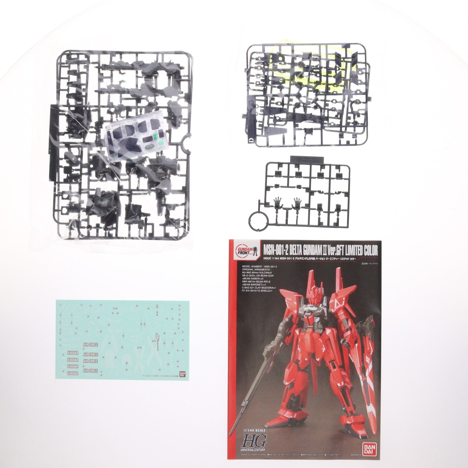【中古即納】[PTM] ガンダムフロント東京限定 HGUC 1/144 MSN-001-2 デルタガンダム弐号機 Ver.GFT LIMITED COLOR 機動戦士ガンダムUC(ユニコーン) MSV プラモデル(0204875) バンダイ(20151107)