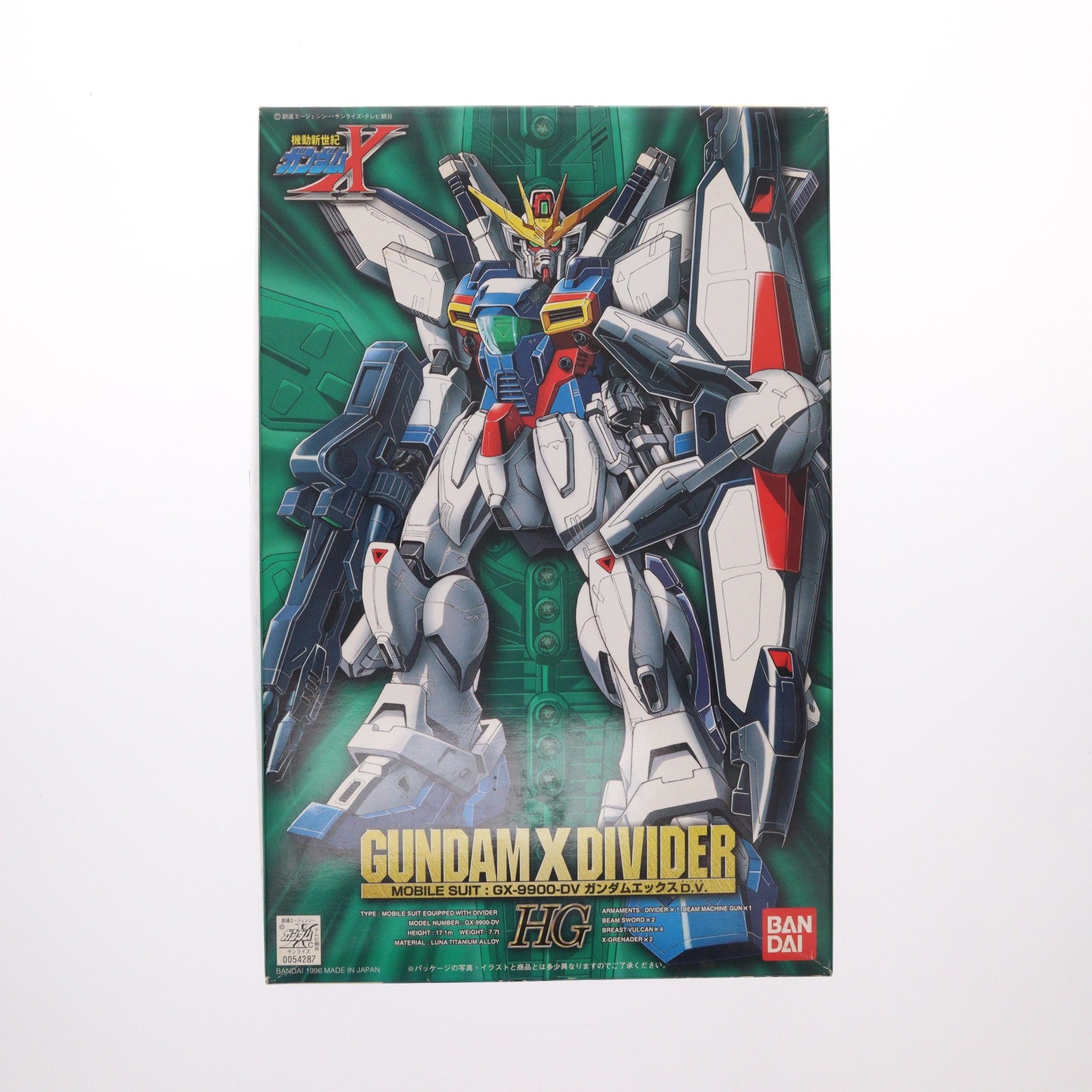 【中古即納】[PTM] HG 1/100 GX-9900-DV ガンダムエックス ディバイダー 機動新世紀ガンダムX プラモデル(0054287) バンダイ(20180221)