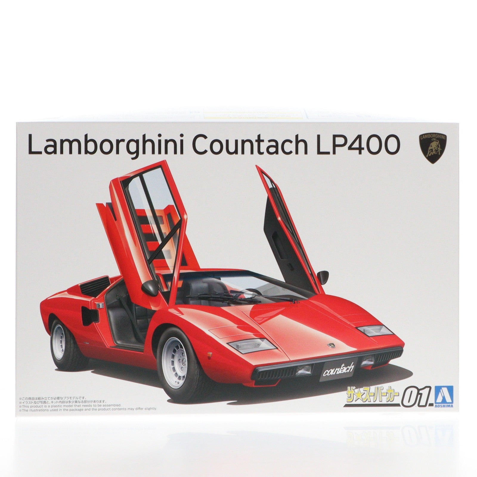 【中古即納】[PTM] ザ・スーパーカー No.1 1/24 '74 ランボルギーニ カウンタック LP400 プラモデル(202418) アオシマ(20251128)