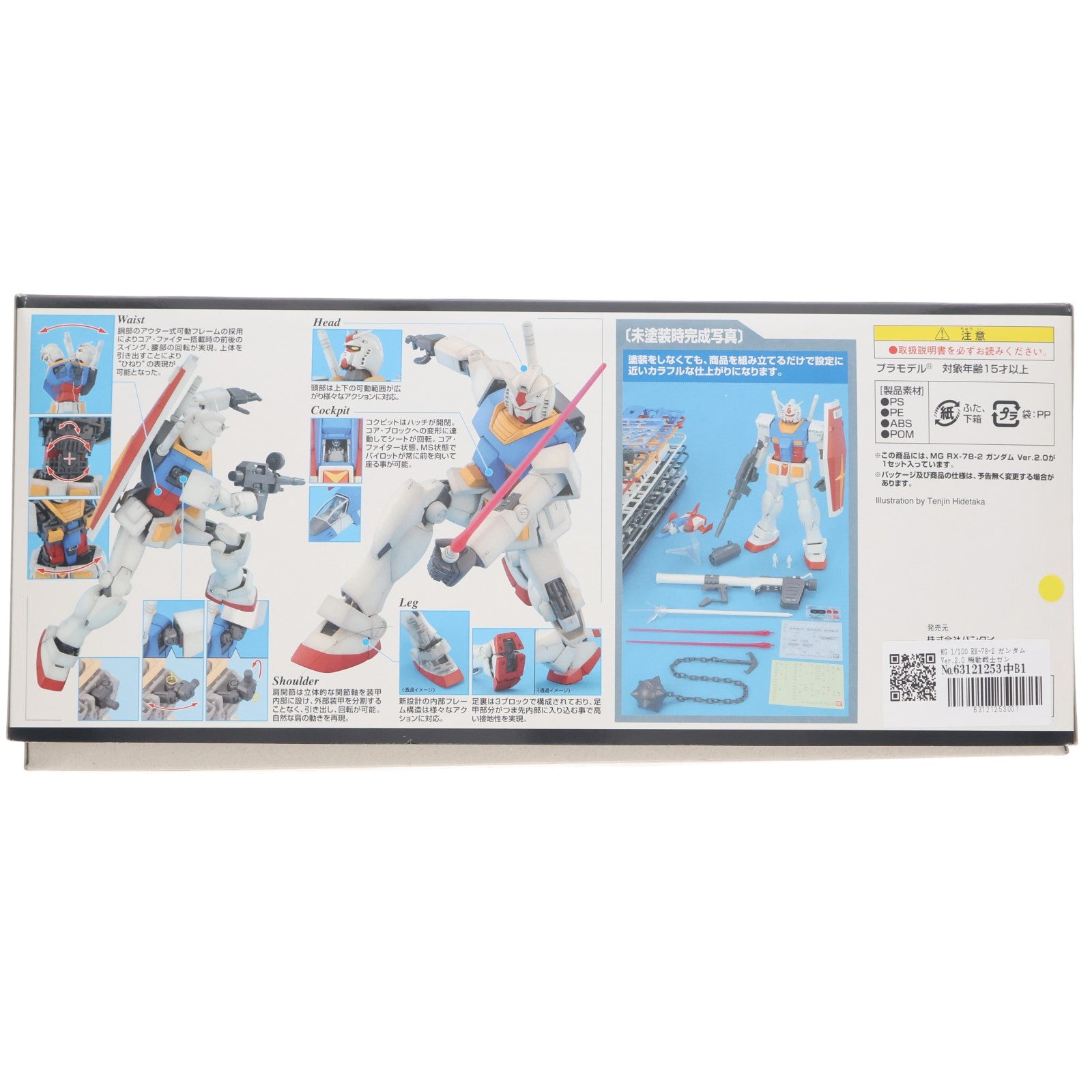 【中古即納】[PTM] MG 1/100 RX-78-2 ガンダム Ver.2.0 機動戦士ガンダム プラモデル(0155520) バンダイ(20080731)