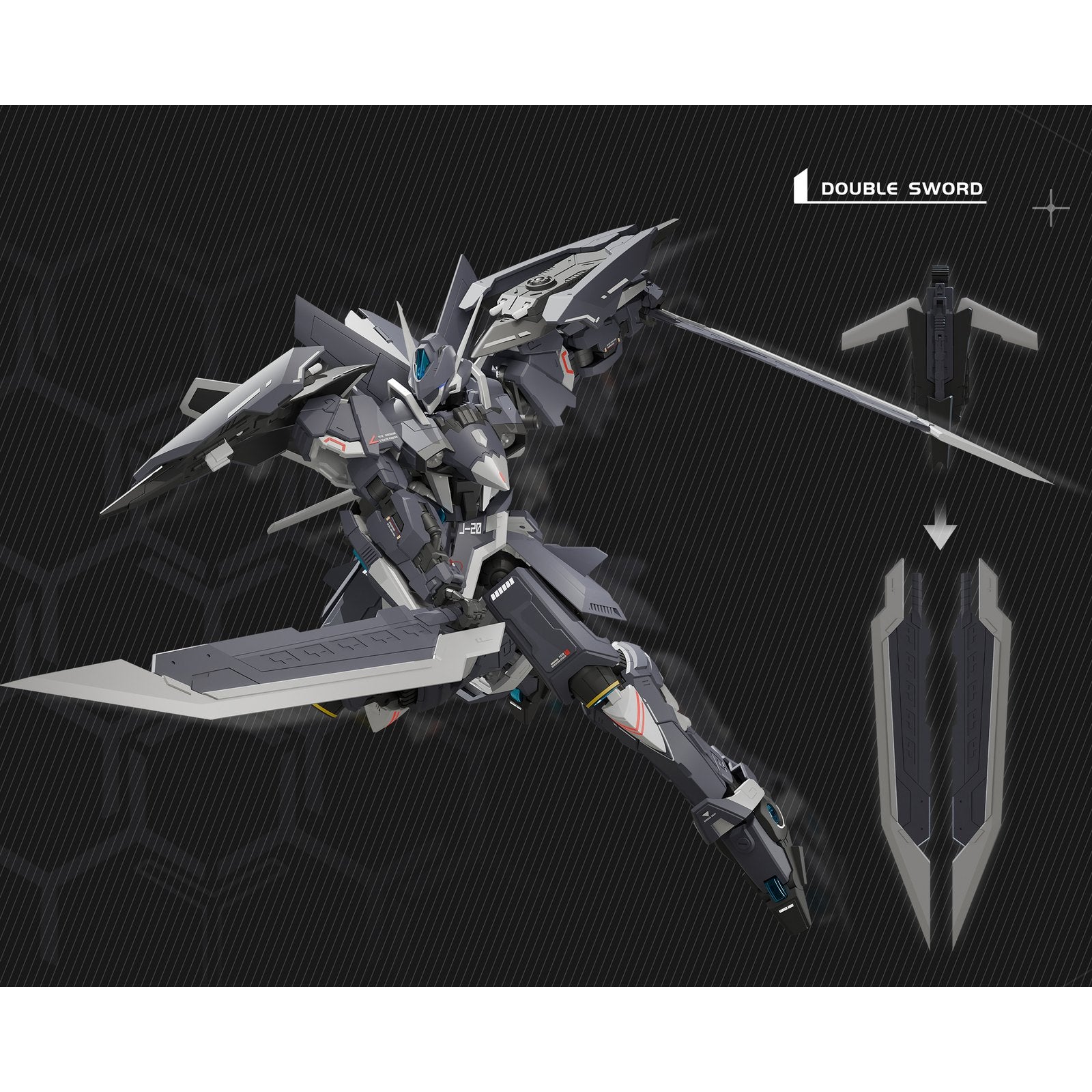 【中古即納】[PTM] 龍魂戦機シリーズ J-20 蒼威(ツァンウェイ) プラモデル(59650022) 喜玩社(X-PLAY)(20250630)