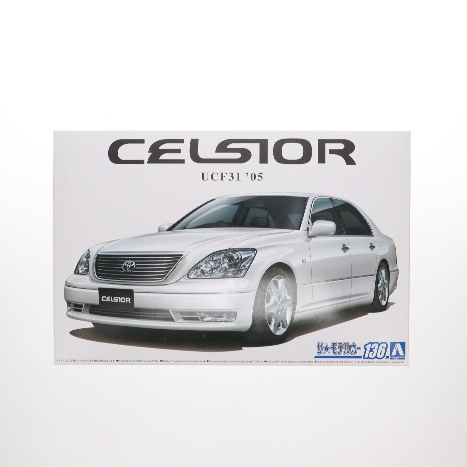 【中古即納】[PTM] ザ・モデルカー No.136 1/24 トヨタ UCF31 セルシオ '05 プラモデル(065082) アオシマ(20221015)