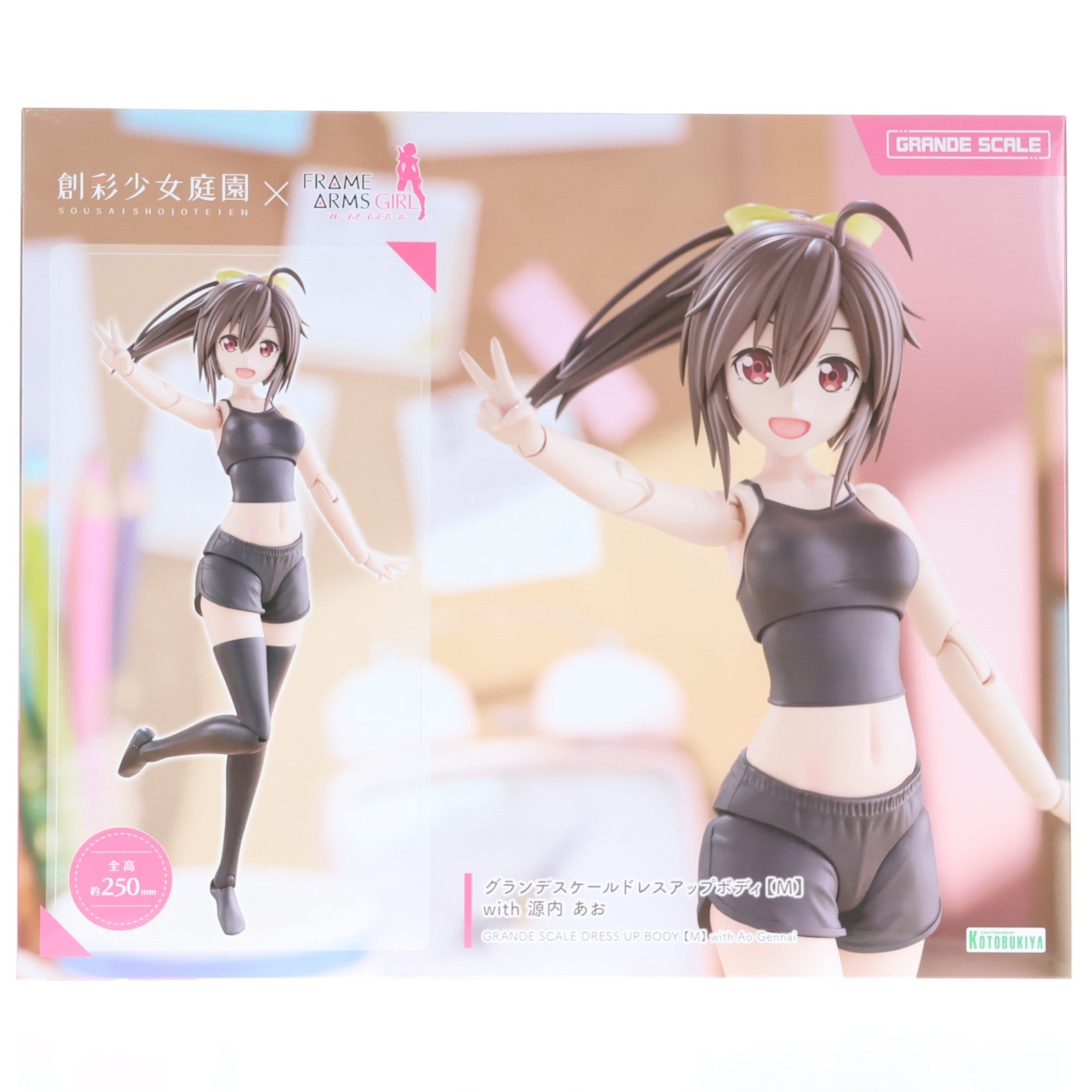 【中古即納】[PTM] コトブキヤショップ限定特典付属 創彩少女庭園 グランデスケールドレスアップボディ【M】with 源内あお(げんないあお) フレームアームズ・ガール プラモデル(JK075) コトブキヤ(20251224)