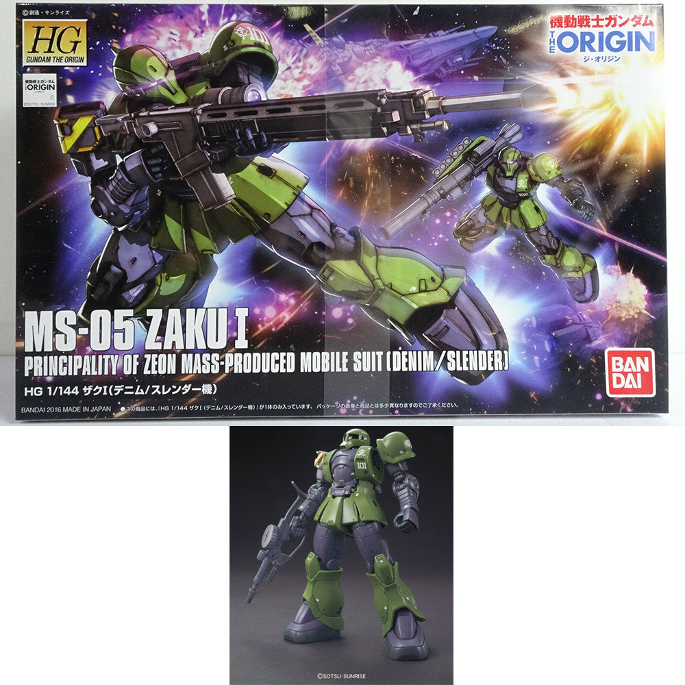 【中古即納】[PTM] HG 1/144 MS-05 ザクI(デニム/スレンダー機) 機動戦士ガンダム THE ORIGIN(ジ・オリジン) プラモデル(0206316) バンダイ(20181031)