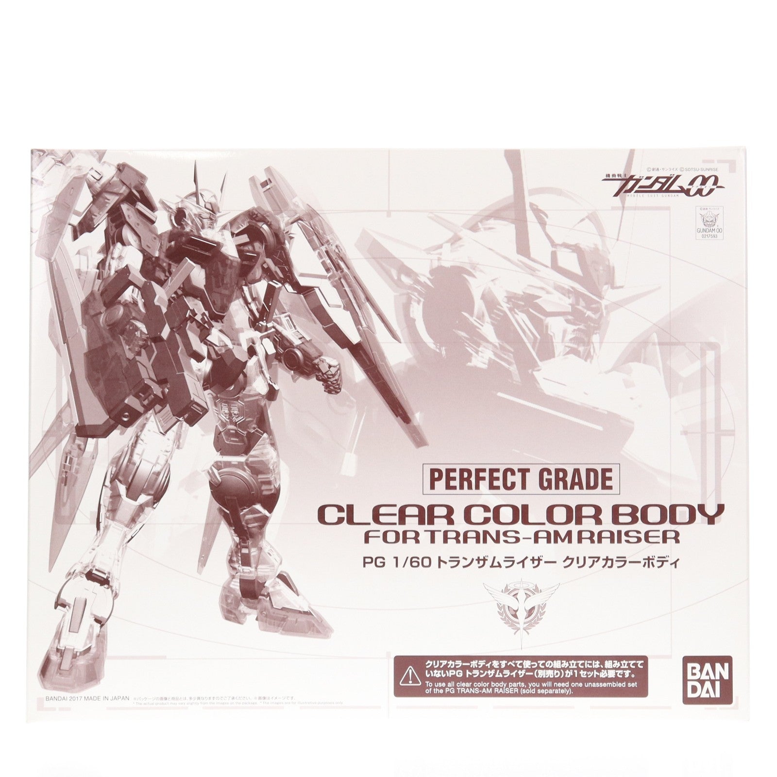 【中古即納】[PTM] プレミアムバンダイ限定 PG 1/60 GN-0000+GNR-010 トランザムライザー クリアカラーボディ 機動戦士ガンダム00(ダブルオー) プラモデル用アクセサリ(0217593) バンダイ(20170630)