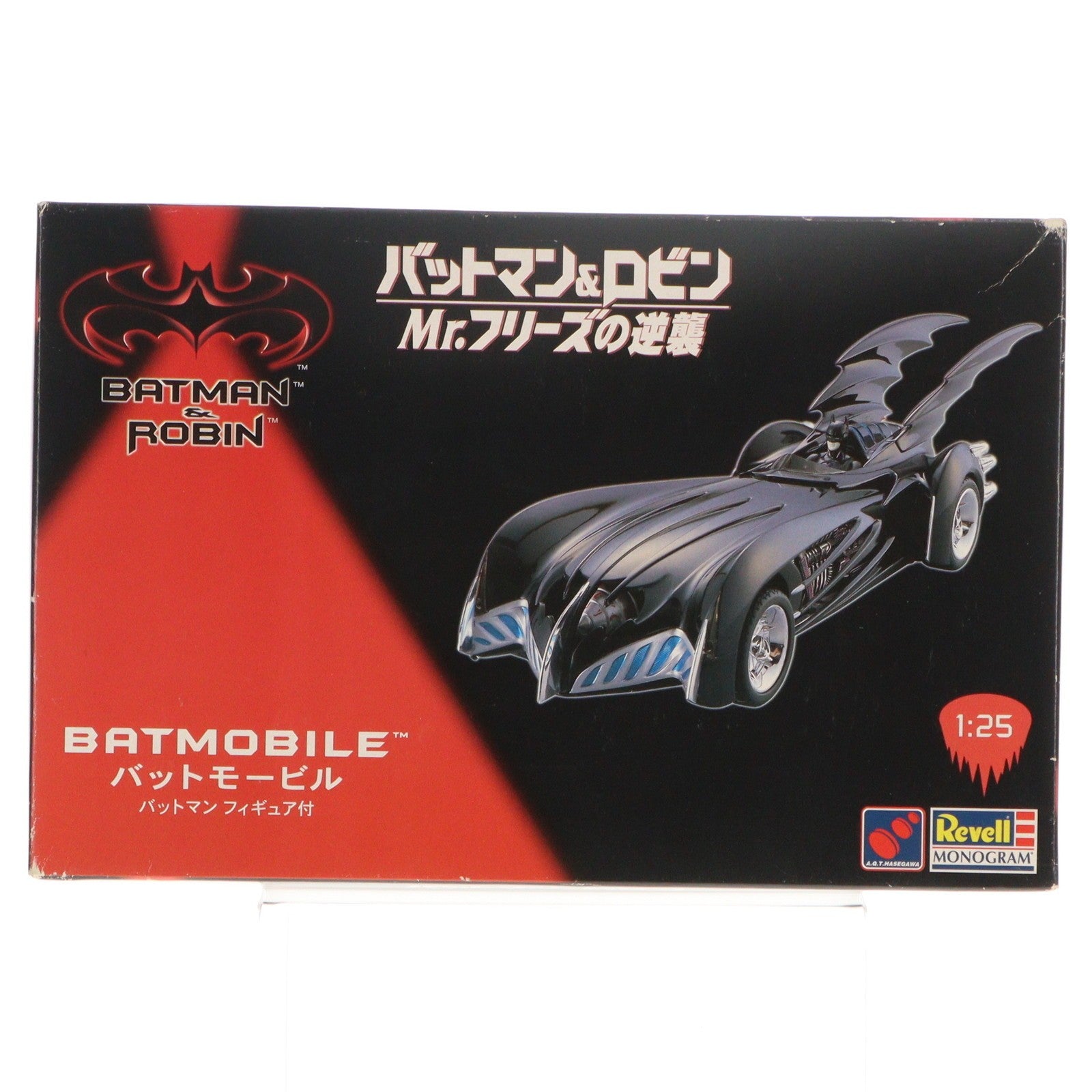 【中古即納】[PTM] 1/25 バットモービル バットマンフィギュア付き BATMAN & ROBIN(バットマン&ロビン Mr.フリーズの逆襲) プラモデル(HM200) MONOGRAM(モノグラム)(19970730)