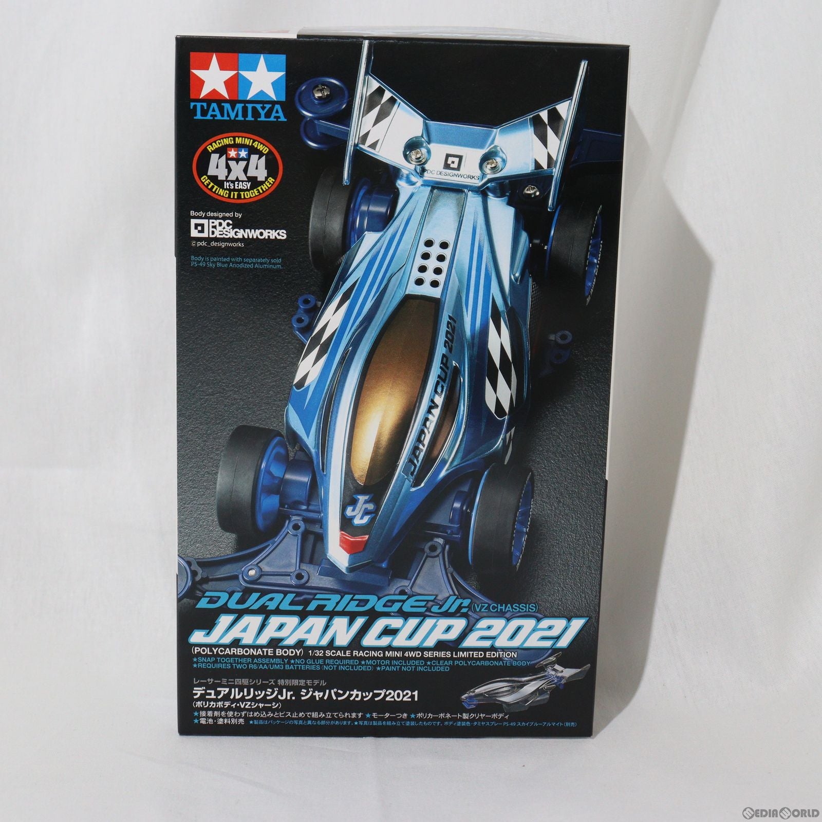 【中古即納】[PTM] 1/32 デュアルリッジJr. ジャパンカップ2021 ポリカボディ VZシャーシ レーサーミニ四駆シリーズ プラモデル(95143) タミヤ(20210917)