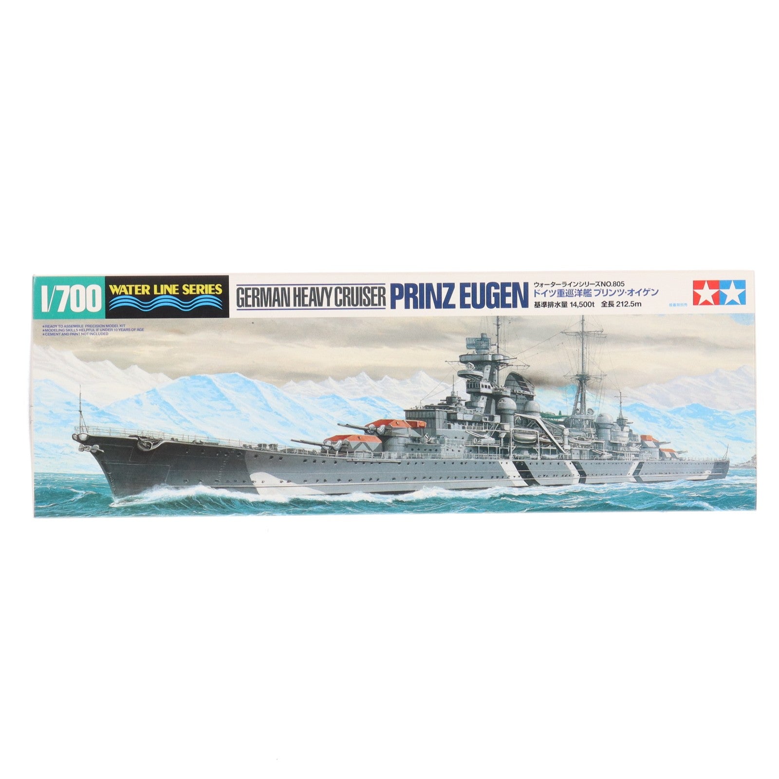 【中古即納】[PTM] ウォーターラインシリーズ No.805 1/700 ドイツ重巡洋艦プリンツ・オイゲン プラモデル(31805) タミヤ(19991231)