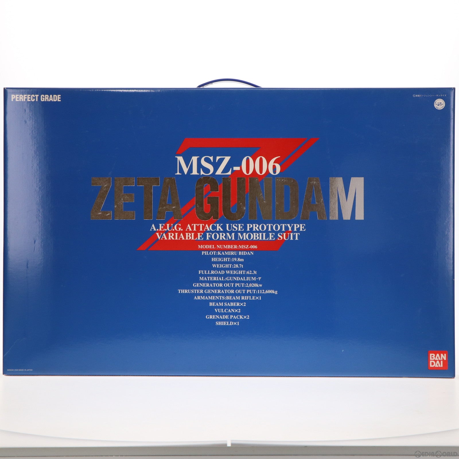 【中古即納】[PTM] PG 1/60 MSZ-006 Zガンダム 機動戦士Zガンダム プラモデル(0075680) バンダイ(20000303)