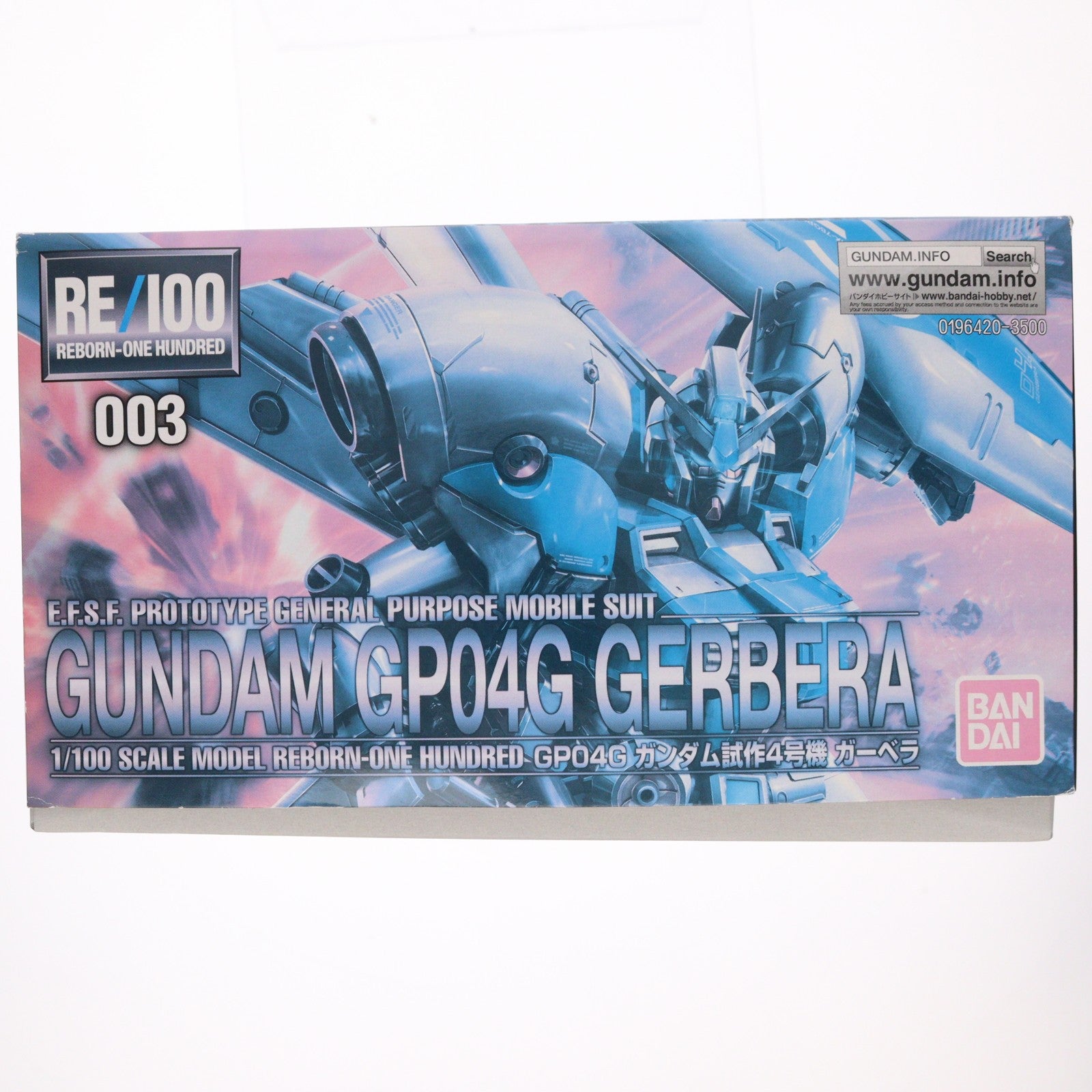 【中古即納】[PTM] RE/100 1/100 ガンダム試作4号機 ガーベラ 機動戦士ガンダム0083 STARDUST MEMORY(スターダストメモリー) プラモデル(0196420) バンダイ(20181127)