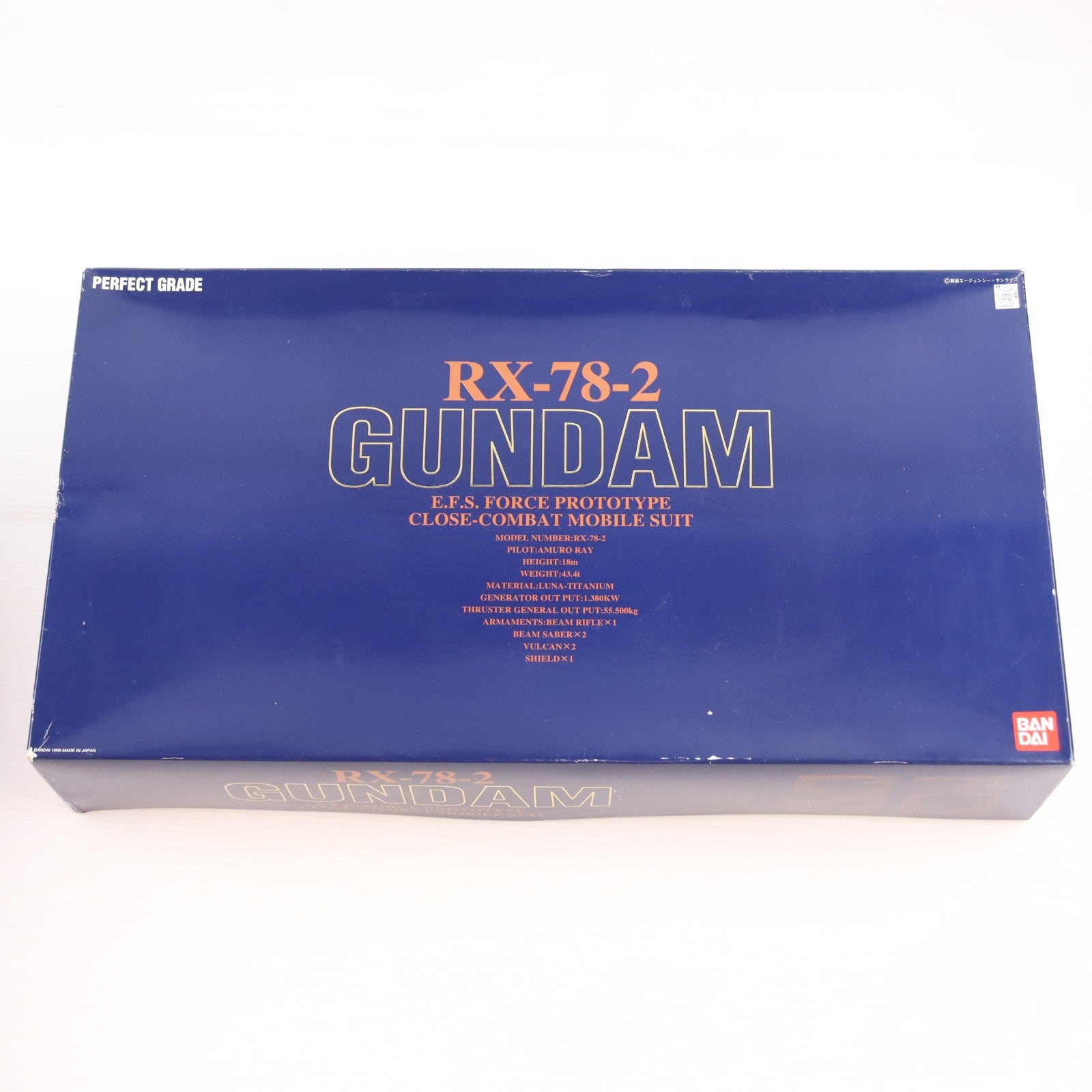 【中古即納】[PTM] PG 1/60 RX-78-2 ガンダム 機動戦士ガンダム プラモデル(0060625) バンダイ(19981009)