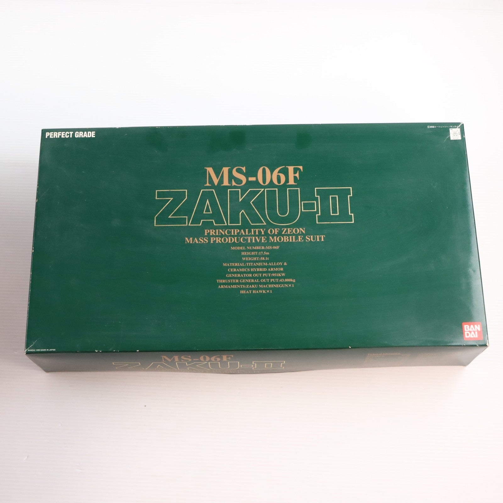 【中古即納】[PTM] PG 1/60 MS-06F 量産型ザクII 機動戦士ガンダム プラモデル(0072361) バンダイ(19990331)
