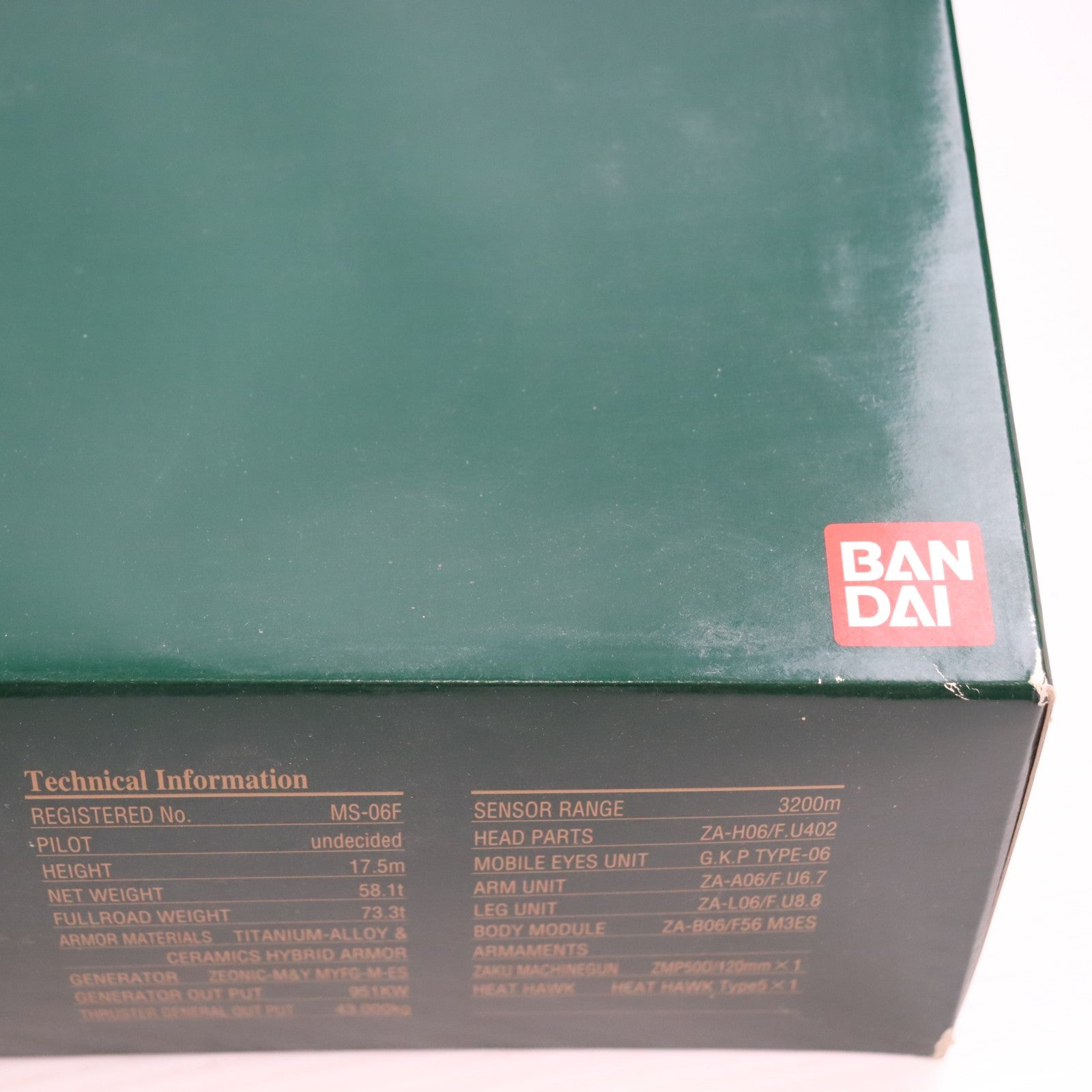 【中古即納】[PTM] PG 1/60 MS-06F 量産型ザクII 機動戦士ガンダム プラモデル(0072361) バンダイ(19990331)