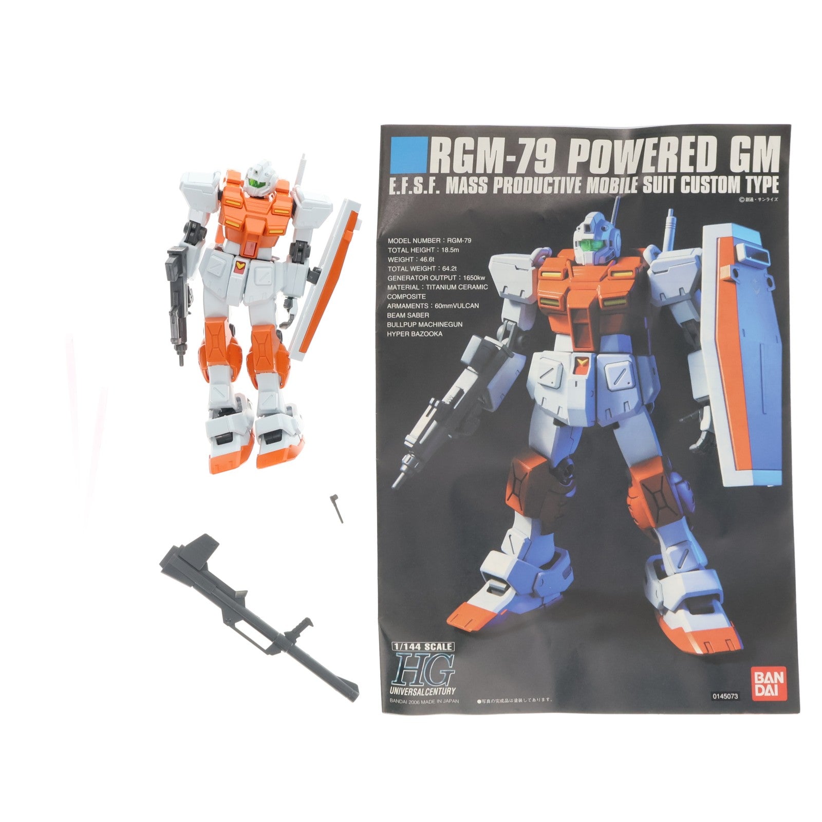 【中古即納】[PTM] HGUC 1/144 RGM-79 パワードジム 機動戦士ガンダム0083 STARDUST MEMORY(スターダストメモリー) プラモデル バンダイ(20180331)