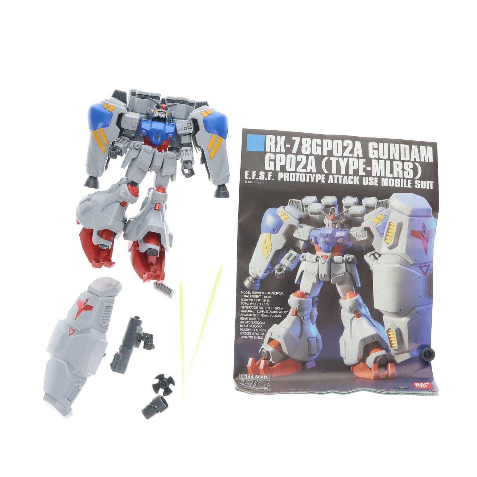 【中古即納】[PTM] HGUC 1/144 RX-78GP02A ガンダム試作2号機(MLRS仕様) 機動戦士ガンダム0083 STARDUST MEMORY プラモデル(0148830) バンダイ(20070228)