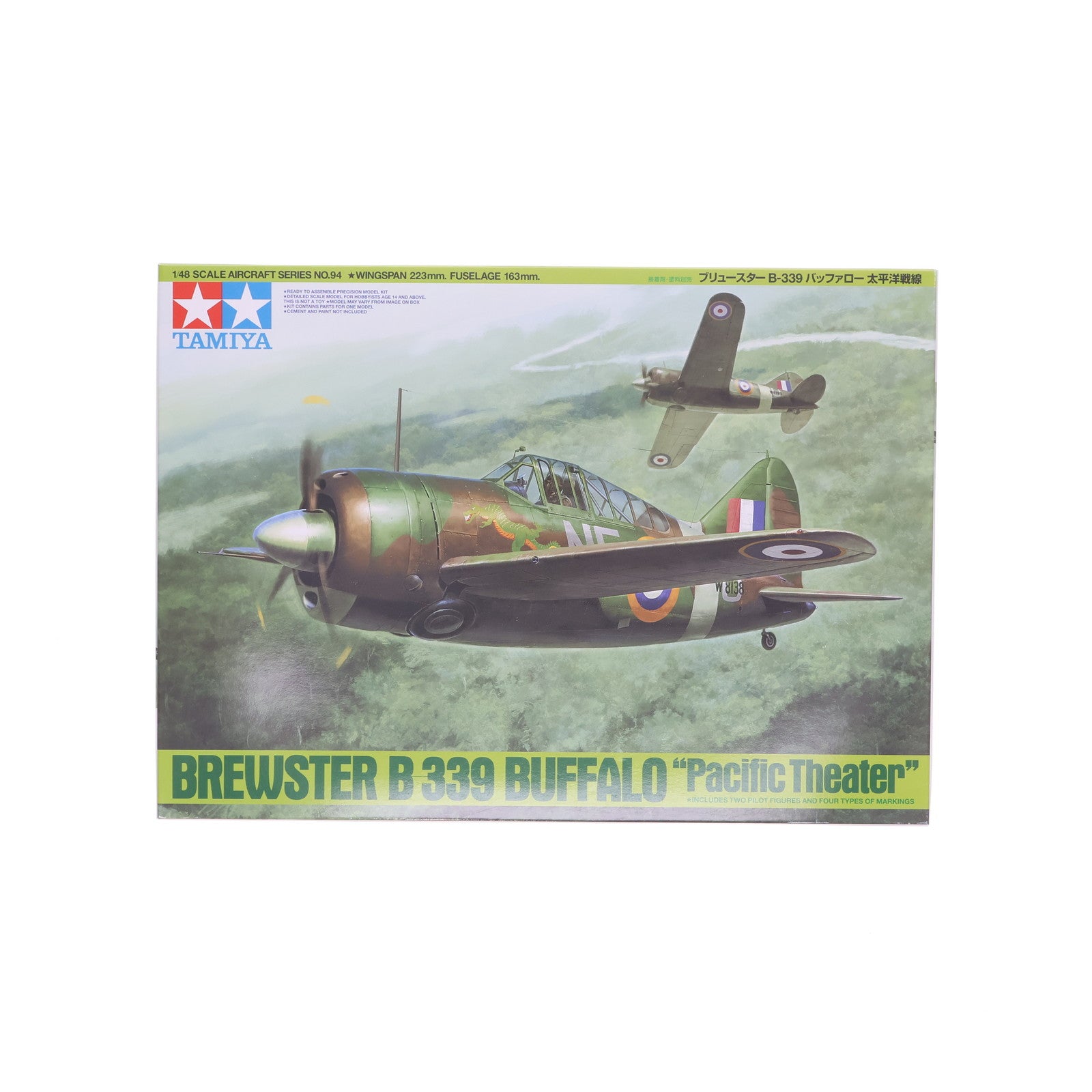 【中古即納】[PTM] 傑作機シリーズ No.94 1/48 ブリュースター B-339 バッファロー太平洋戦線 プラモデル(61094) タミヤ(20040930)