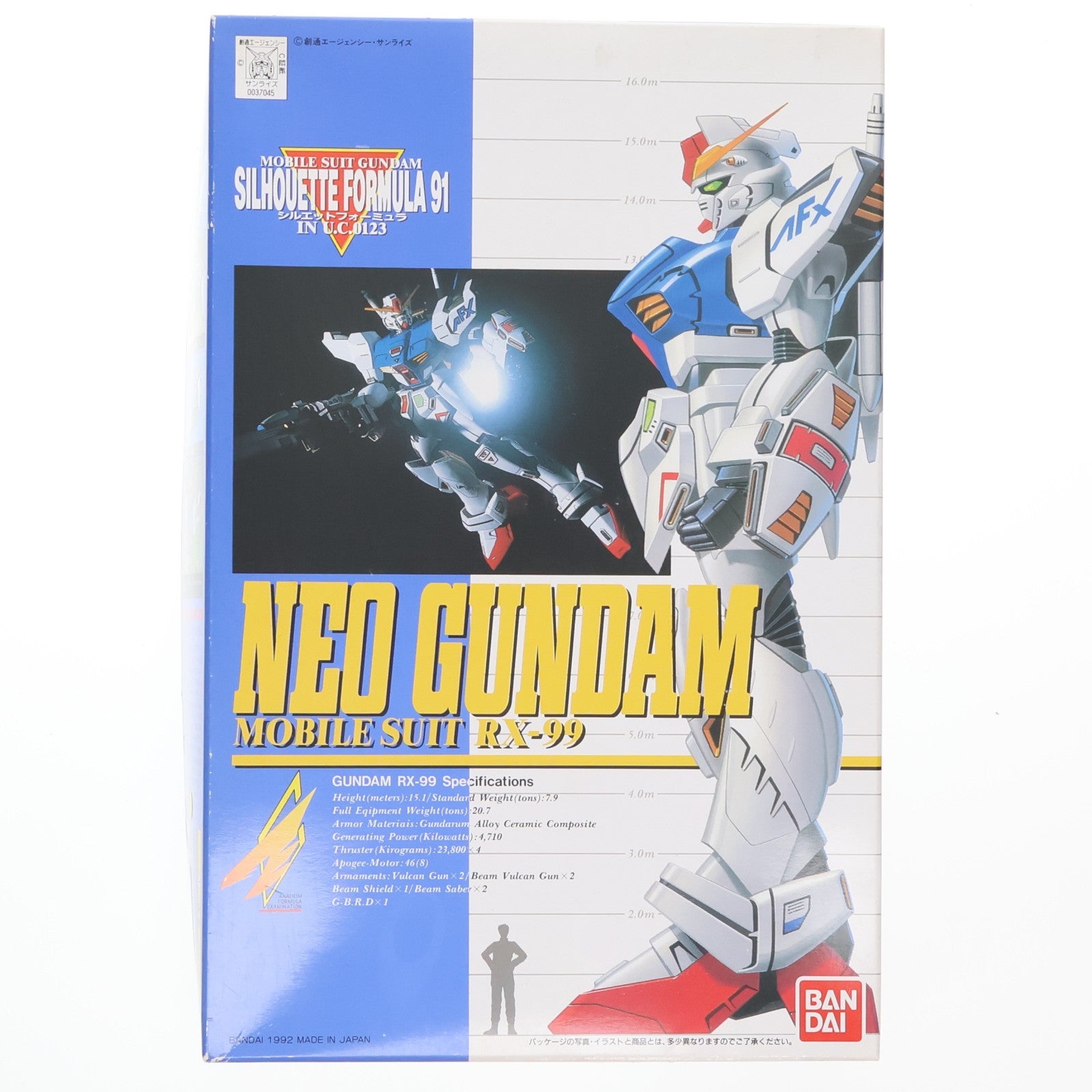 【中古即納】[PTM] 1/100 RX-99 ネオガンダム 機動戦士ガンダム シルエットフォーミュラF91 プラモデル(0037045) バンダイ(20180228)