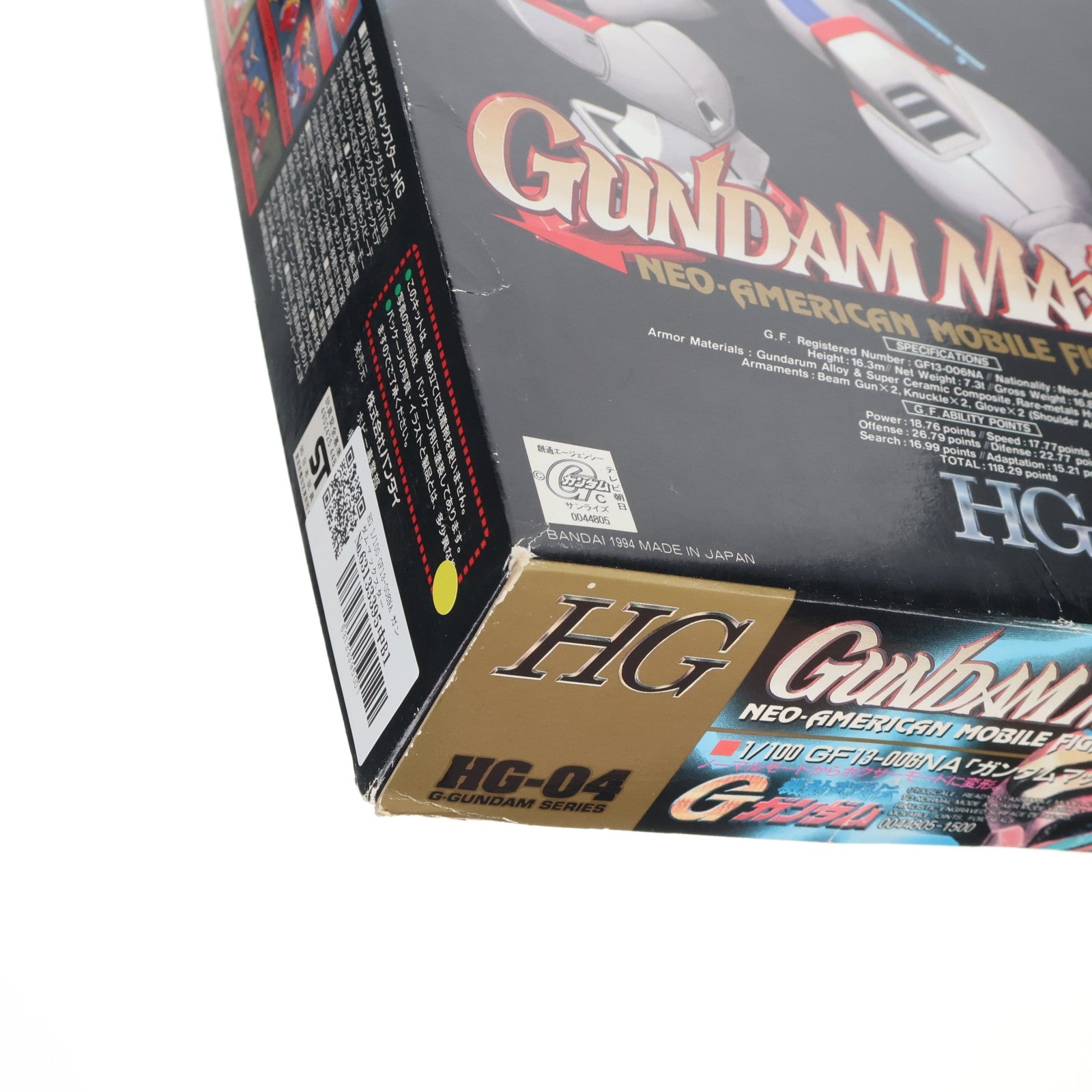 【中古即納】[PTM] HG 1/100 GF13-006NA ガンダムマックスター G-GUNDAM SERIES 04 機動武闘伝Gガンダム プラモデル(0044805) バンダイ(19940801)