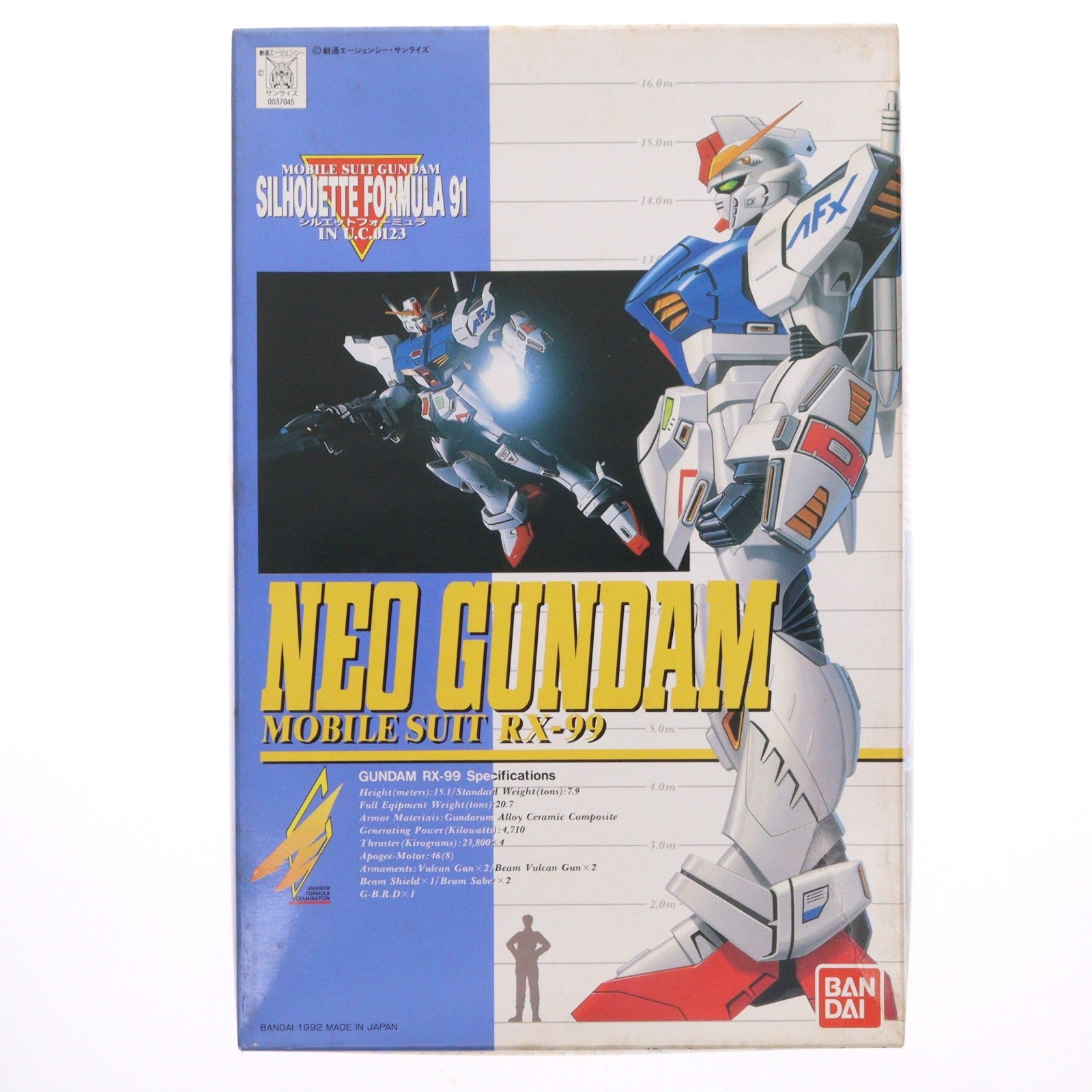 【中古即納】[PTM] 1/100 RX-99 ネオガンダム 機動戦士ガンダム シルエットフォーミュラF91 プラモデル(0037045) バンダイ(20180228)