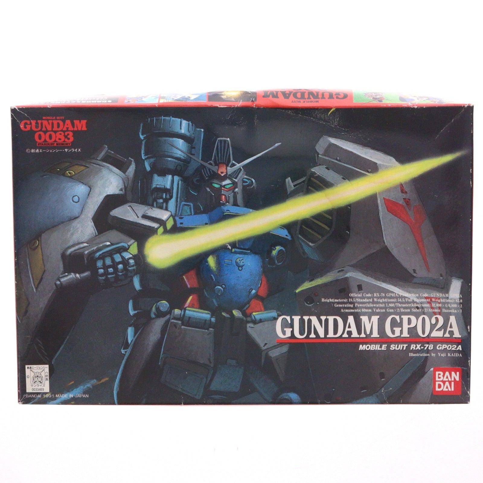 【中古即納】[PTM] 1/144 ガンダム RX-78 GP02A 機動戦士ガンダム0083 STARDUST MEMORY シリーズNo.2 プラモデル バンダイ(19991231)