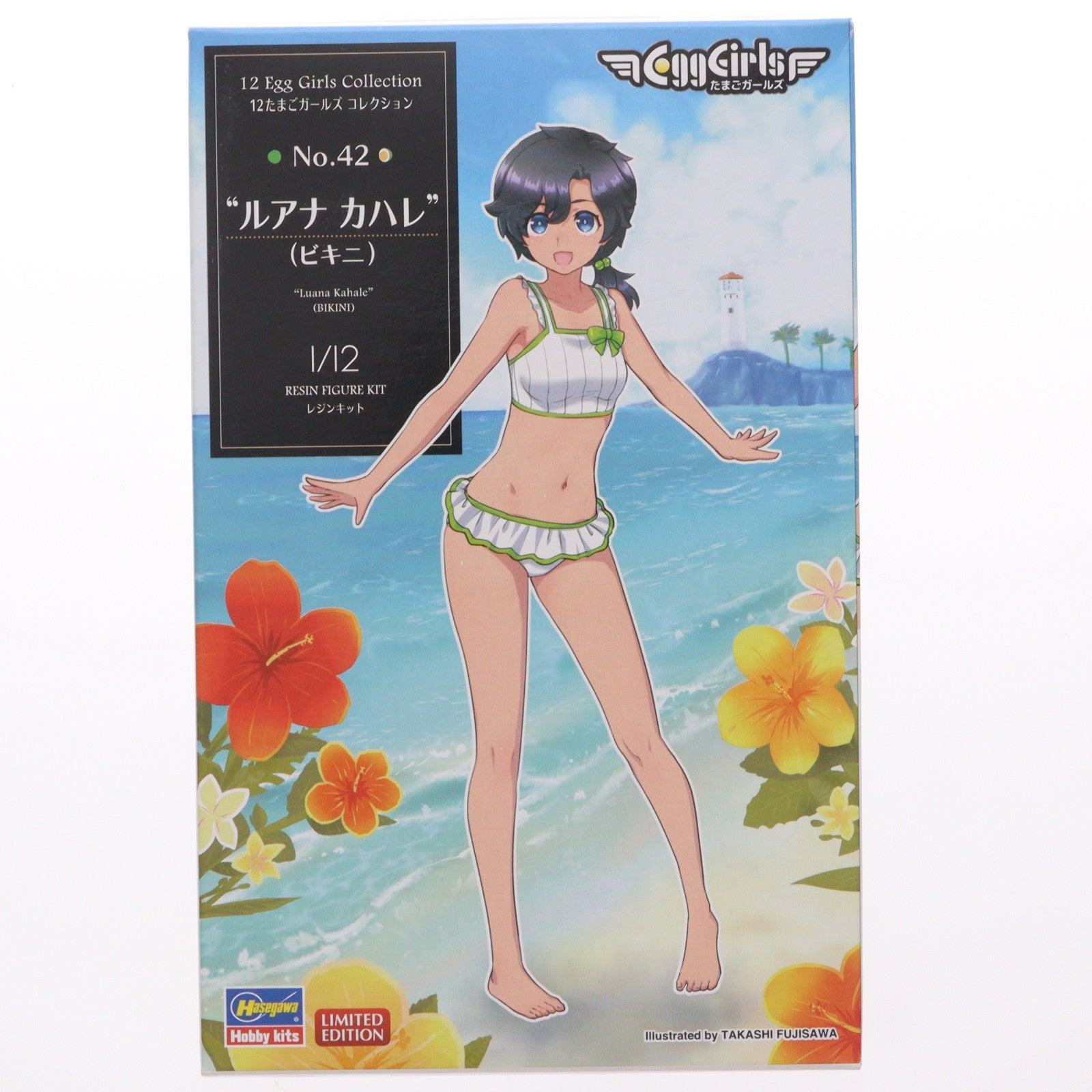 【中古即納】[FIG] 12たまごガールズ コレクション No.42 1/12 ルアナカハレ(ビキニ) レジンキャストキット フィギュア(SP587) ハセガワ(20240301)