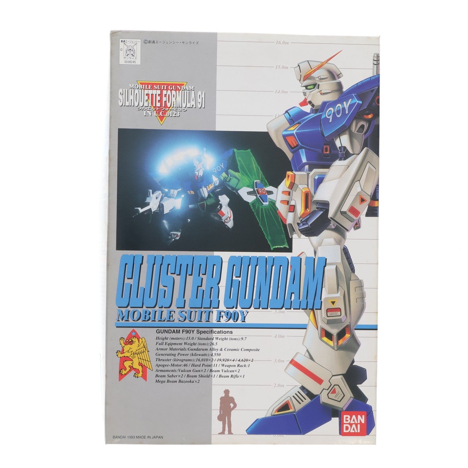 【中古即納】[PTM] 1/100 F90Y クラスターガンダム 機動戦士ガンダム シルエットフォーミュラ 91 IN U.C.0123 プラモデル(0038245) バンダイ(20180228)