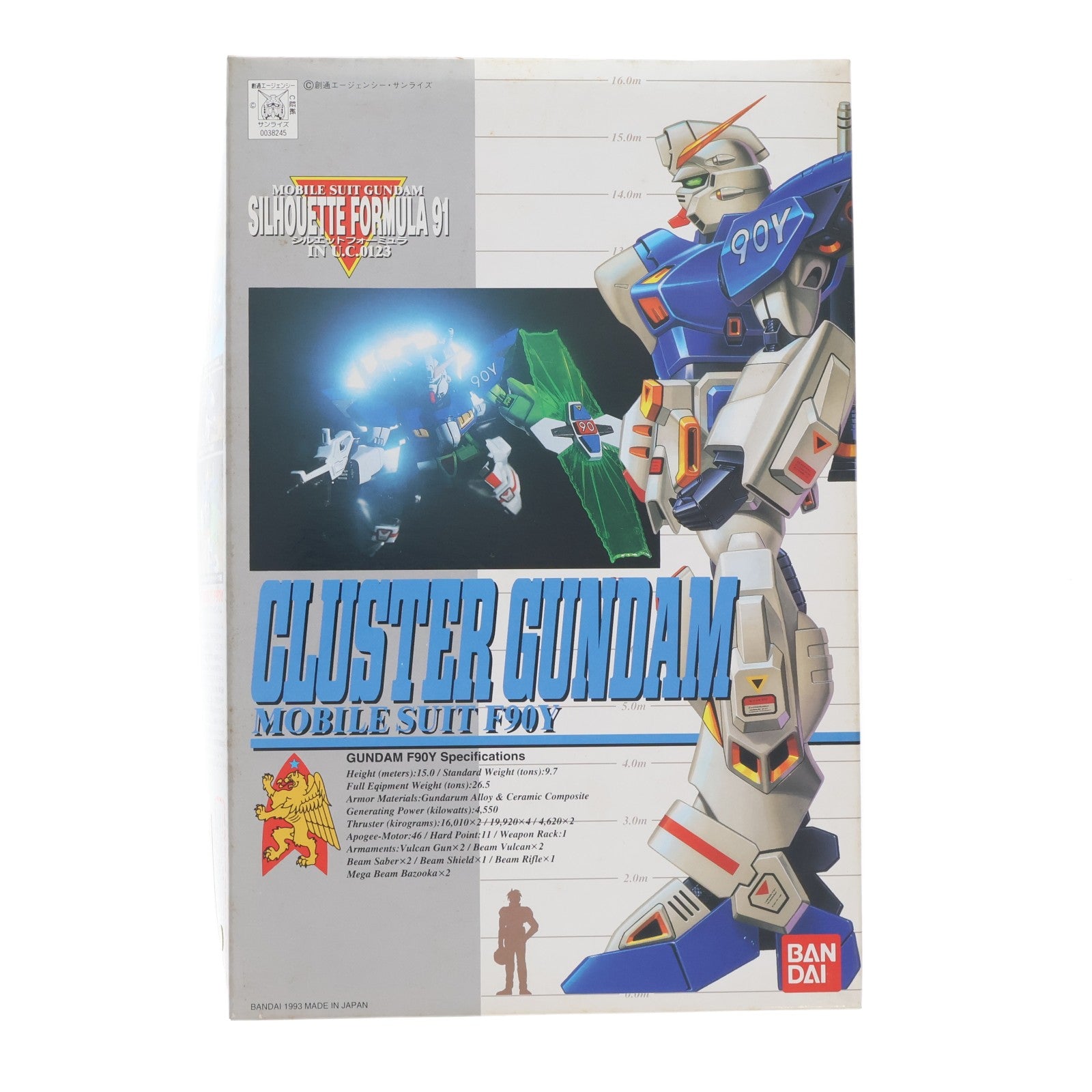 【中古即納】[PTM] 1/100 F90Y クラスターガンダム 機動戦士ガンダム シルエットフォーミュラ 91 IN U.C.0123 プラモデル(0038245) バンダイ(20180228)