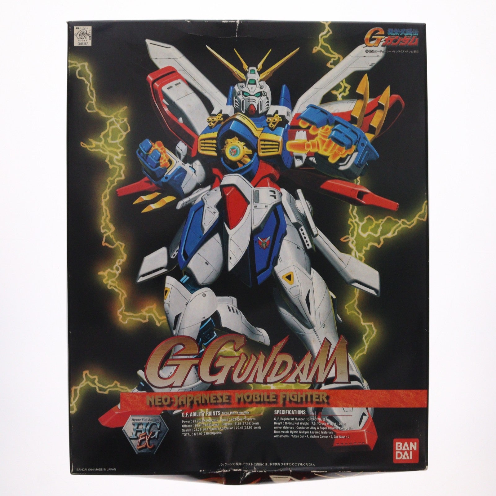 【中古即納】[PTM] HG-Ex 1/60 GF13-017NJII Gガンダム 機動武闘伝Gガンダム プラモデル(0045187) バンダイ(19941001)