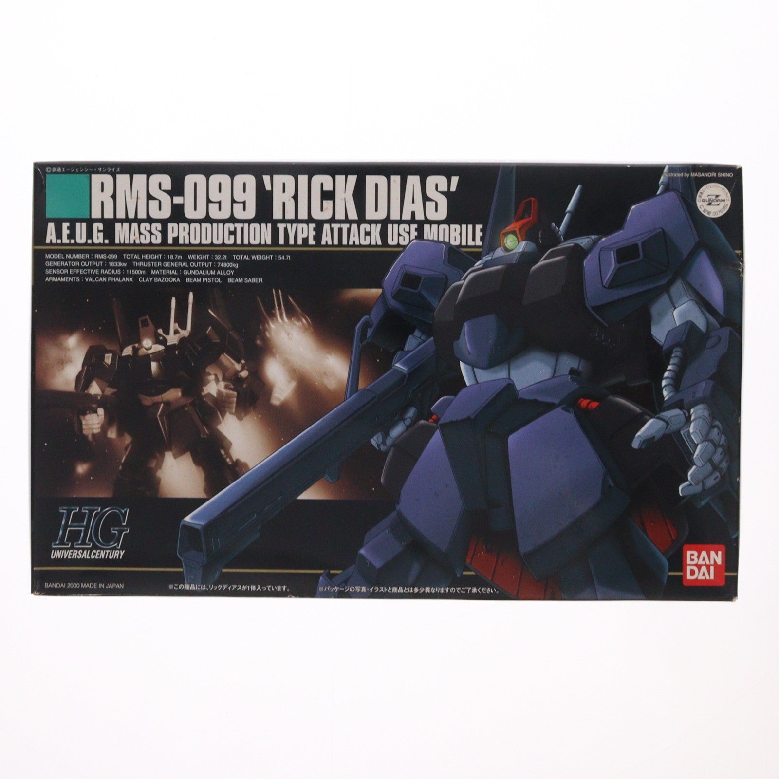 【中古即納】[PTM] HGUC 1/144 RMS-099 リックディアス 機動戦士Zガンダム プラモデル(0076369) バンダイ(20170428)