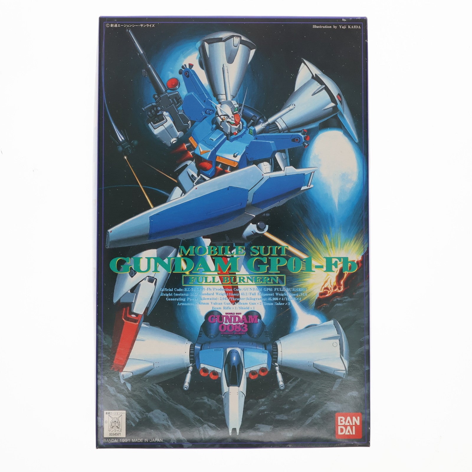 【中古即納】[PTM] 1/144 ガンダム RX-78 GP01-Fb(フルバーニアン) 機動戦士ガンダム0083 STARDUST MEMORY(スターダストメモリー) シリーズNo.3 プラモデル バンダイ(19940101)