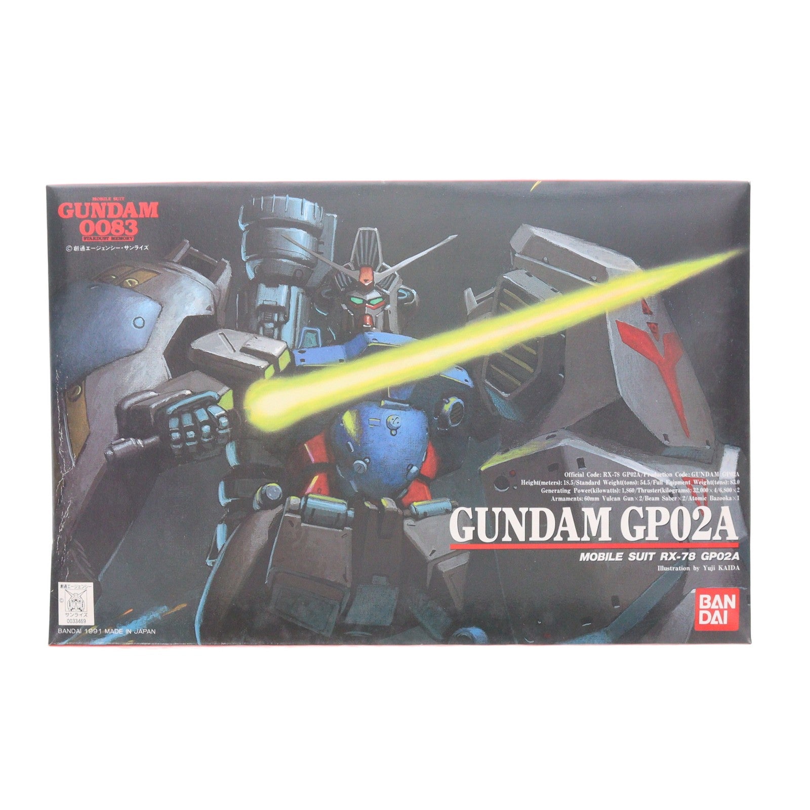 【中古即納】[PTM] 1/144 ガンダム RX-78 GP02A 機動戦士ガンダム0083 STARDUST MEMORY シリーズNo.2 プラモデル バンダイ(19991231)