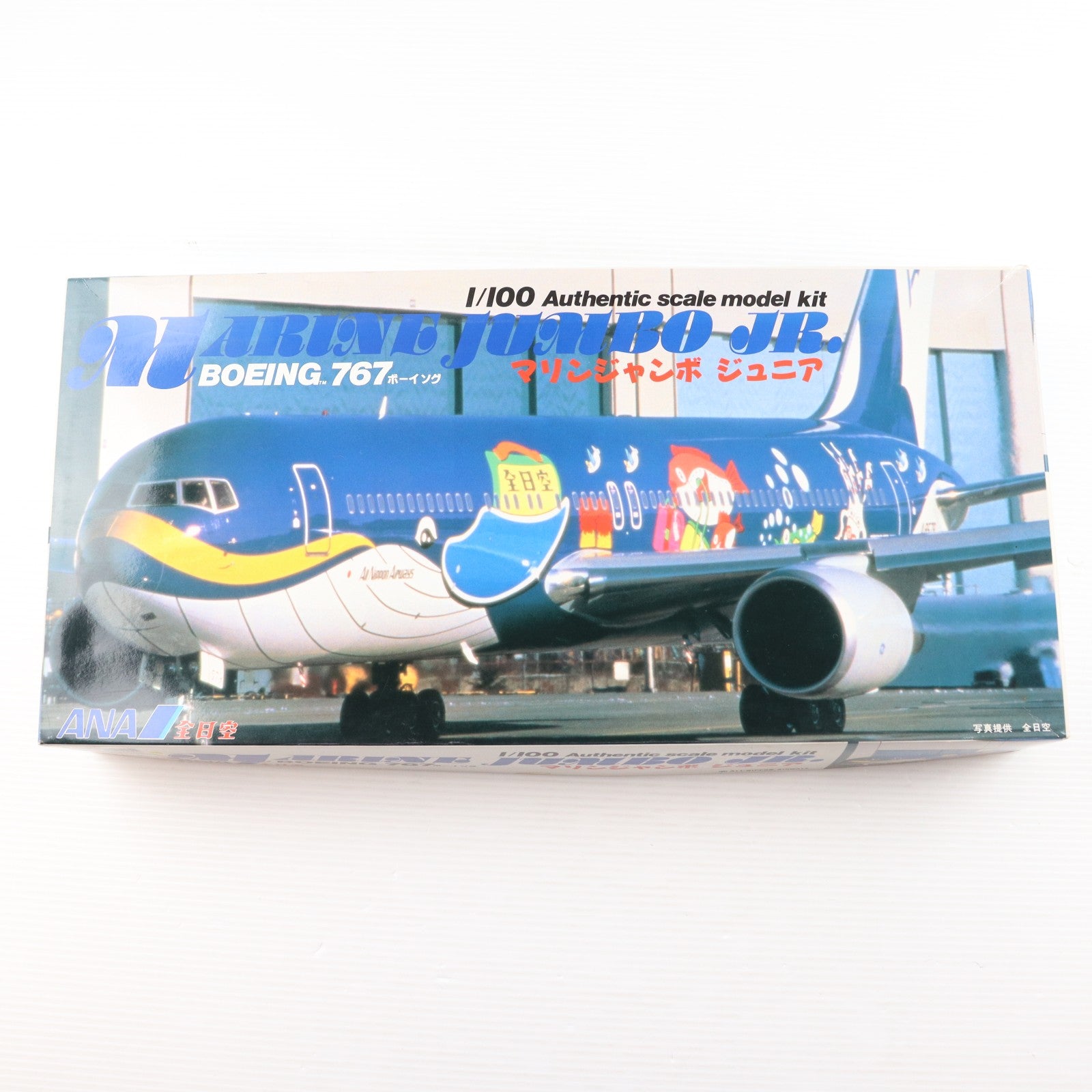 【中古即納】[PTM] 1/100 全日空 ボーイング 767 マリンジャンボ ジュニア プラモデル(100-B6MR) 童友社(19991231)